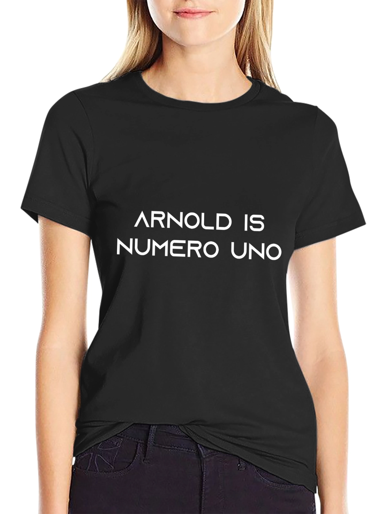 Arnold Is Numero Uno Black Graphic T-Shirt