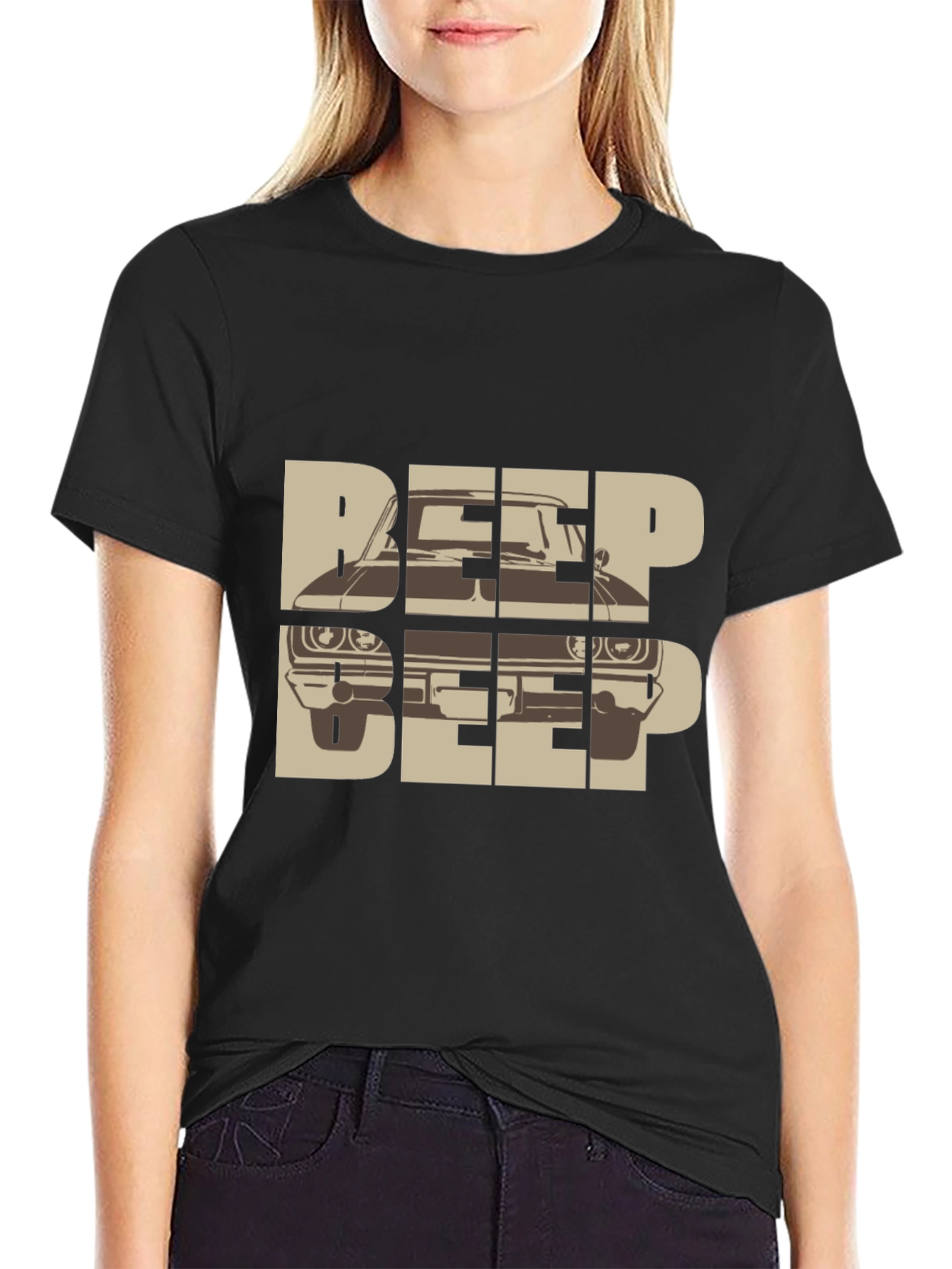 Beep Beep Car Graphic Tee - Retro Automotive T-Shirt