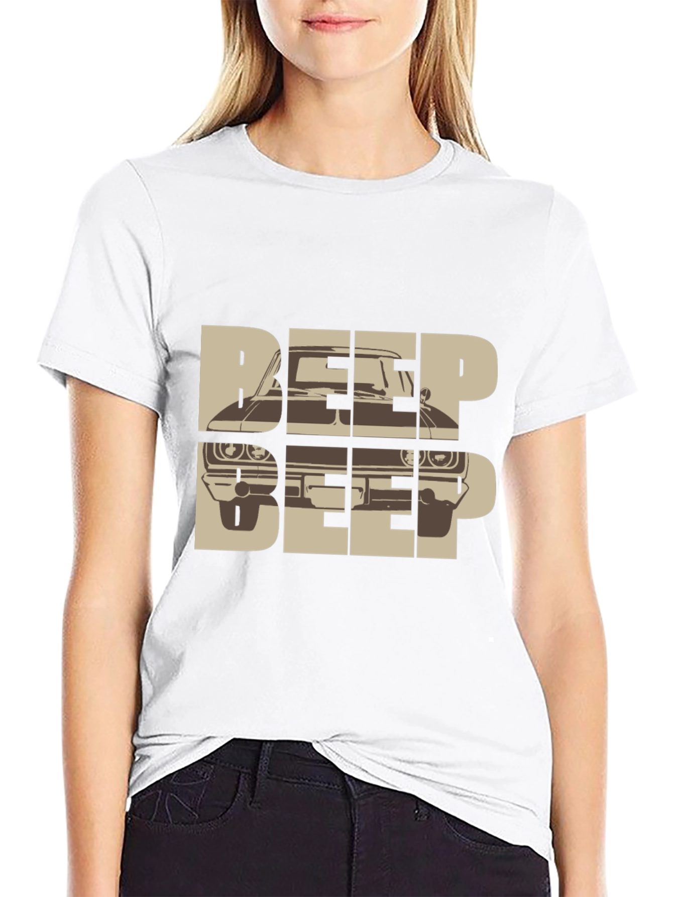 Beep Beep Car Graphic Tee - Retro Automotive T-Shirt
