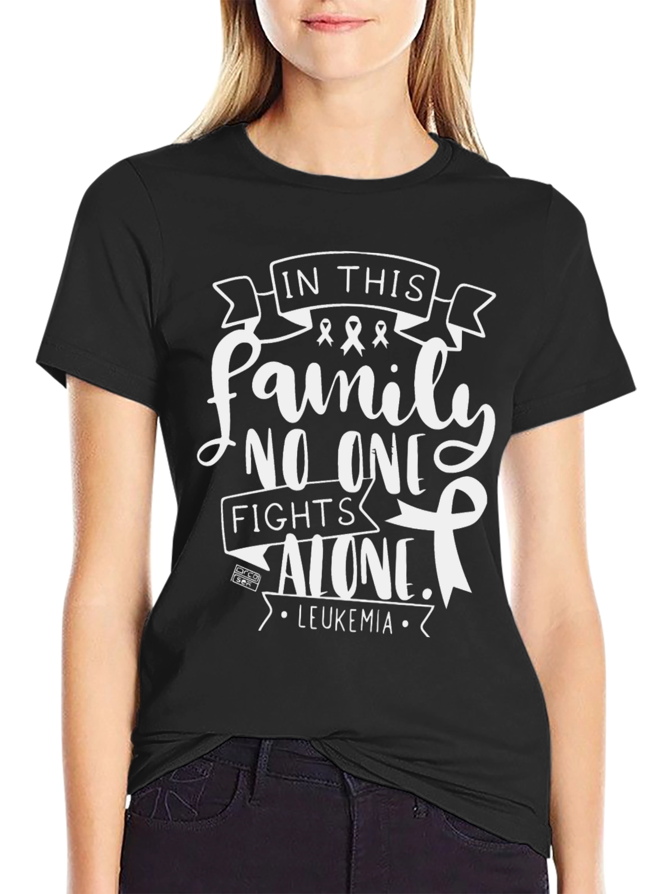 Leukemia Awareness T-Shirt: Family Fights Alone