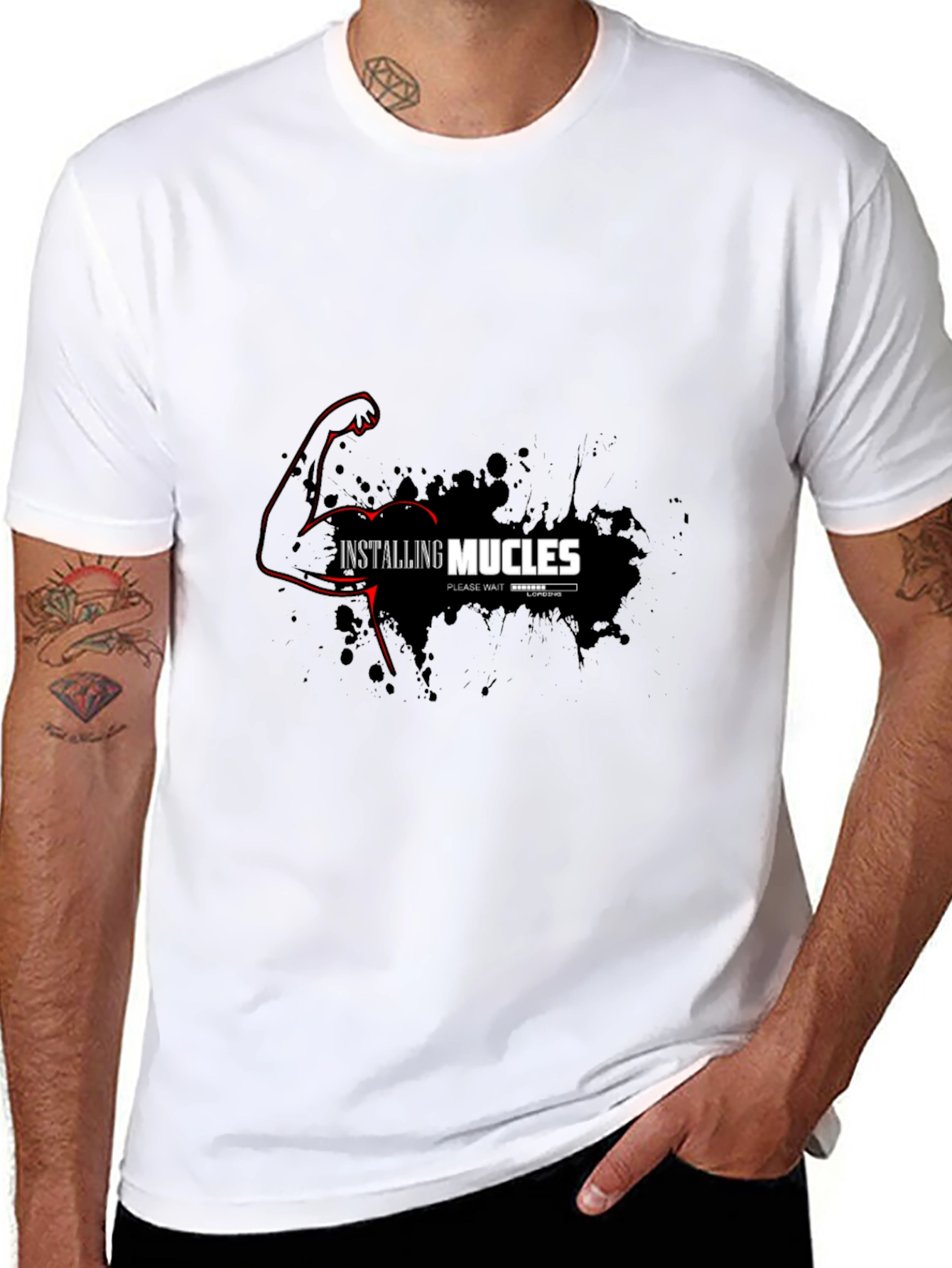 Installing Muscles Graphic T-Shirt