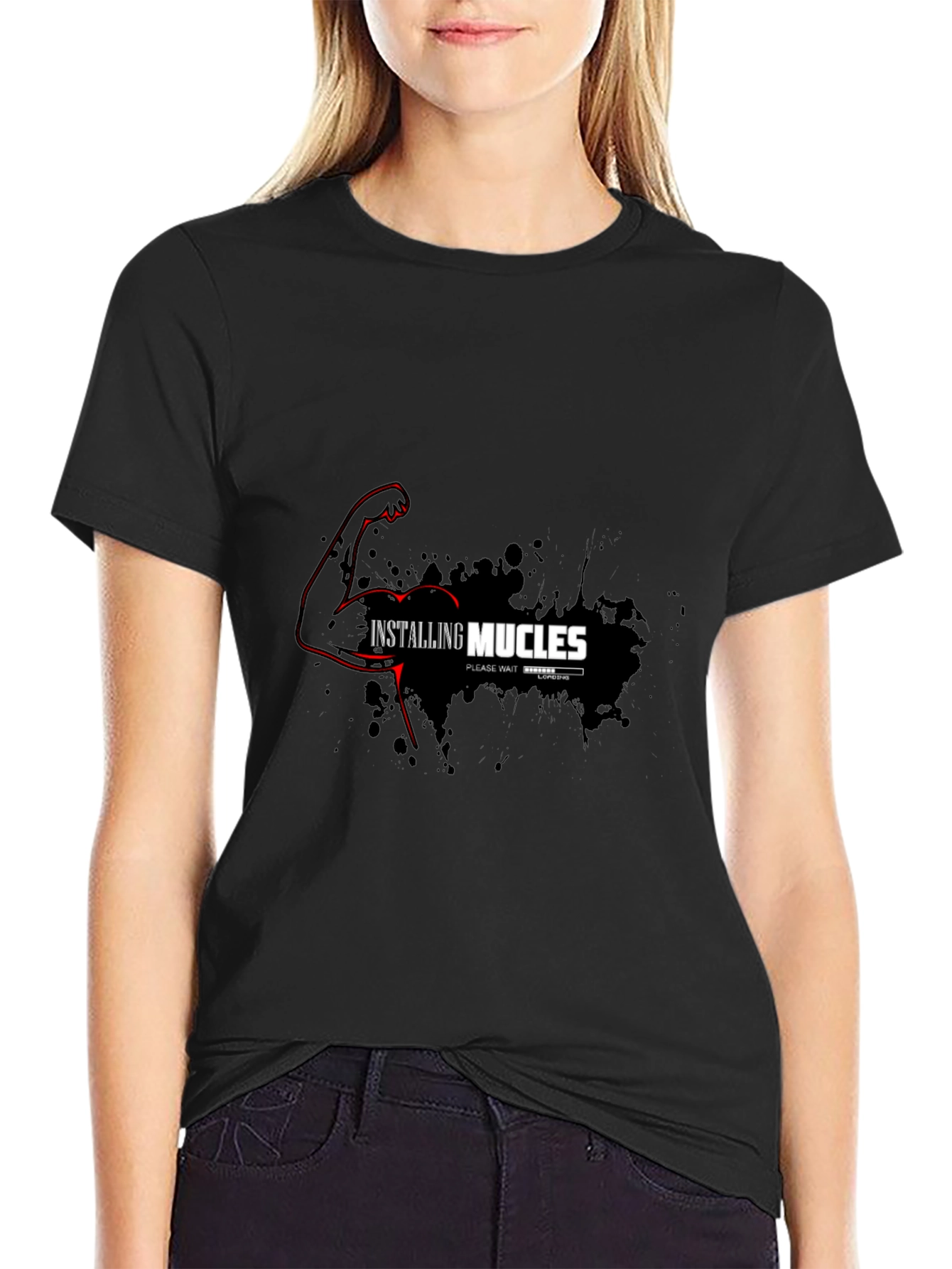 Installing Muscles Graphic T-Shirt