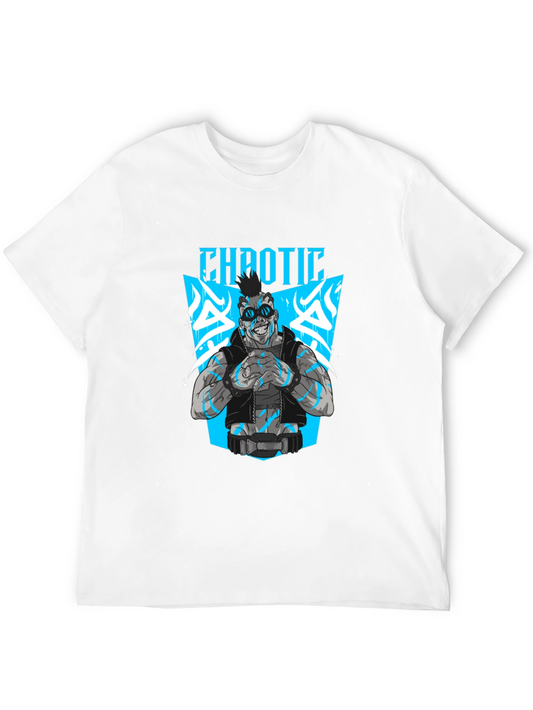 Chaotic Graphic Black T-Shirt for Men
