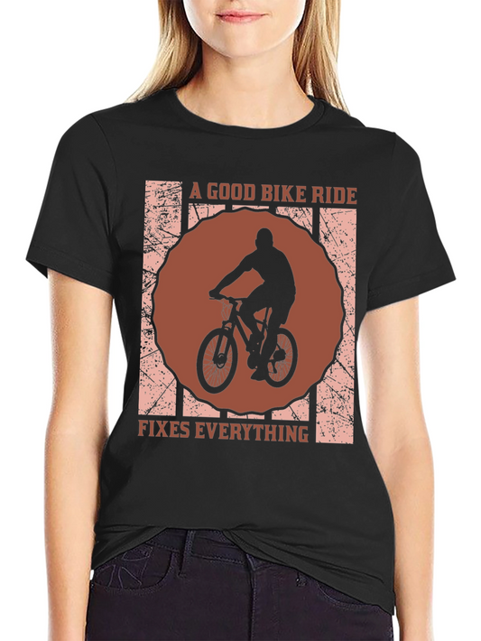 Bike Ride Fixes Everything Graphic Tee