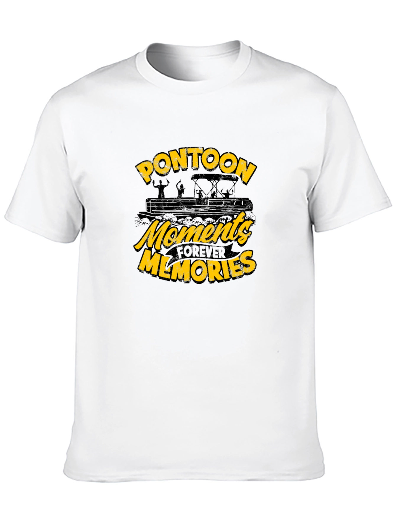 Pontoon Moments Forever Memories Black T-Shirt