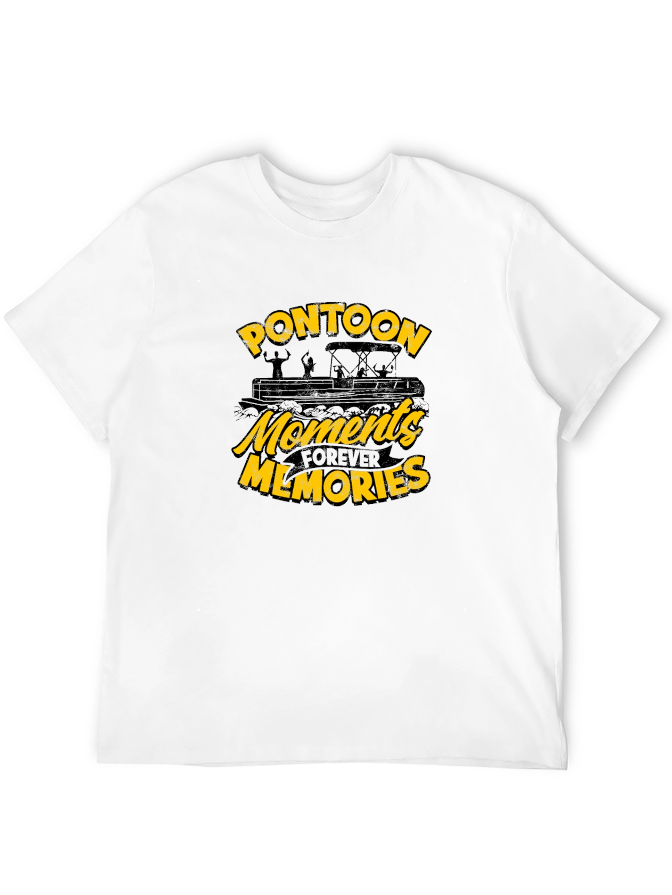 Pontoon Moments Forever Memories Black T-Shirt