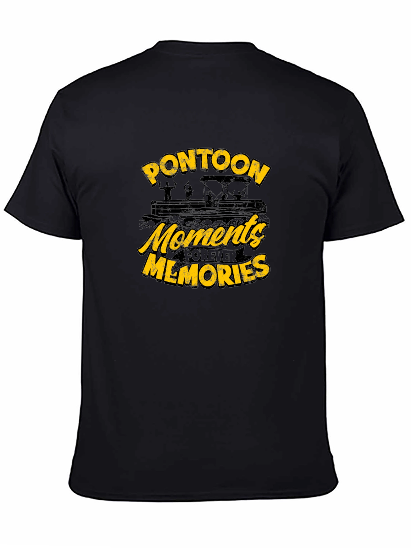 Pontoon Moments Forever Memories Black T-Shirt