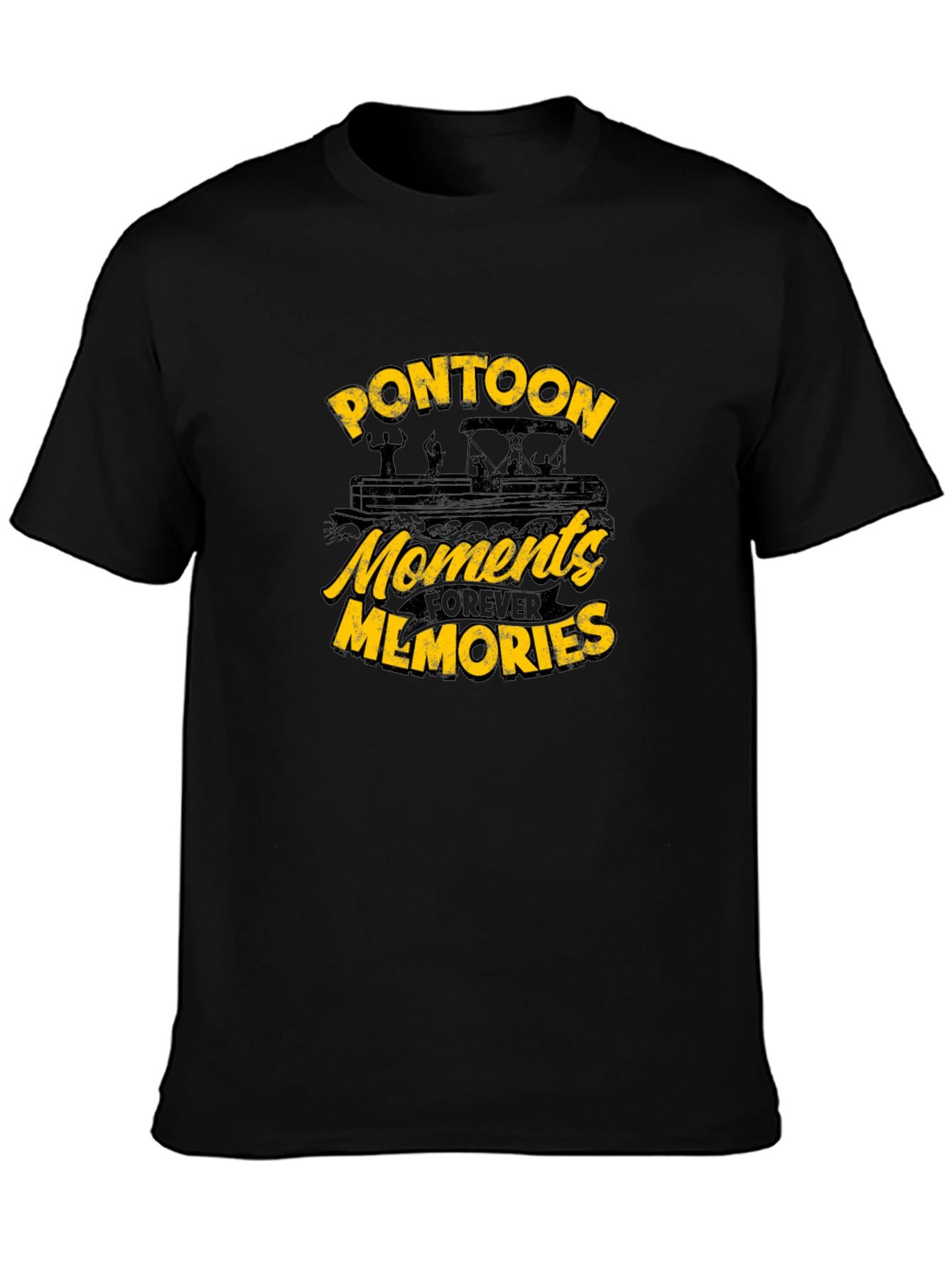 Pontoon Moments Forever Memories Black T-Shirt