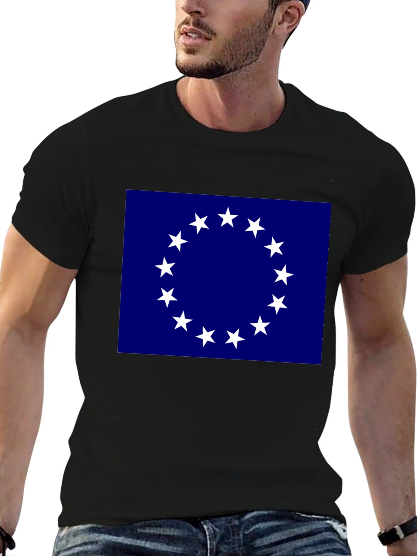 American Revolution 13 Stars Black T-Shirt