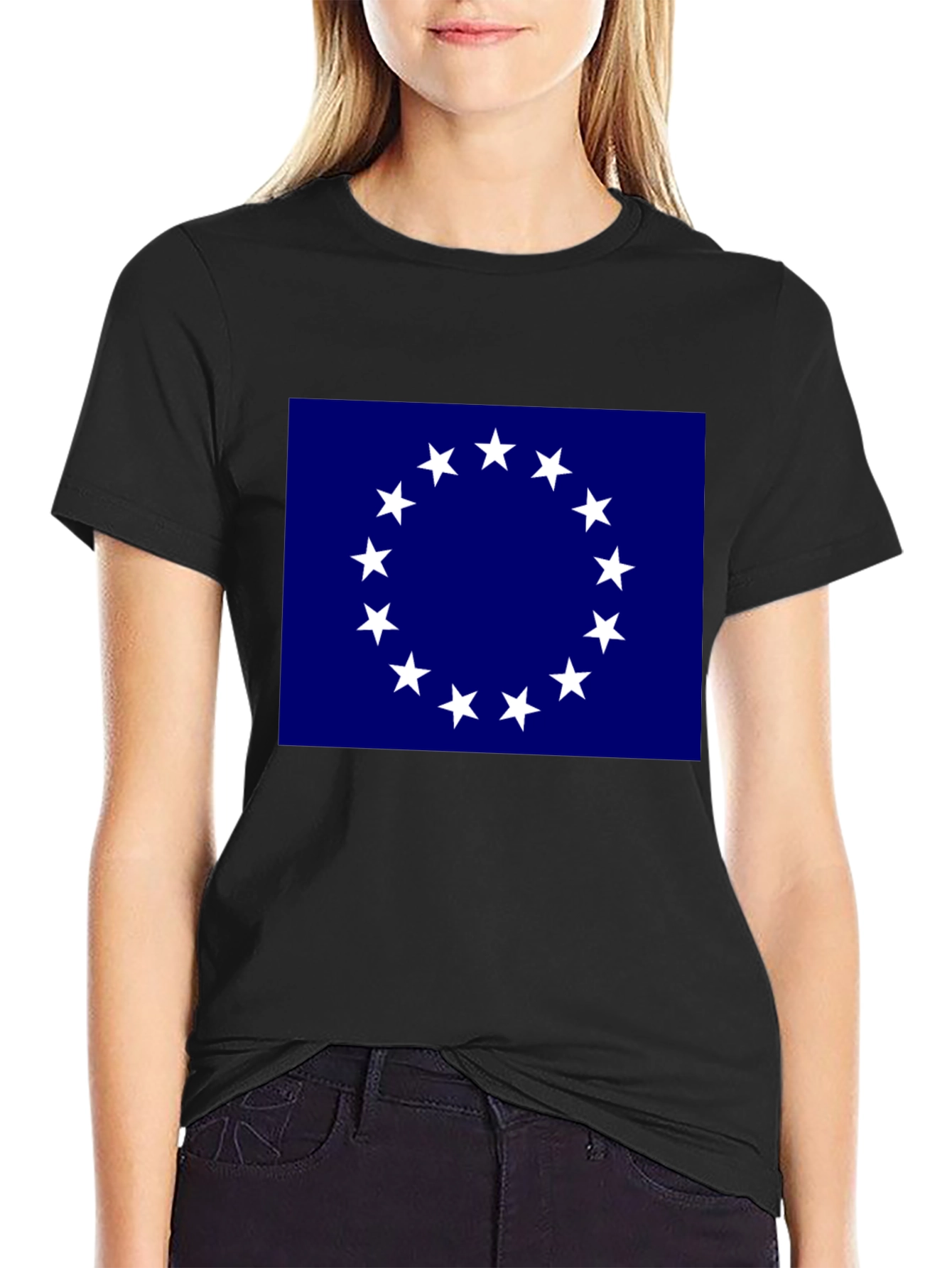 American Revolution 13 Stars Black T-Shirt