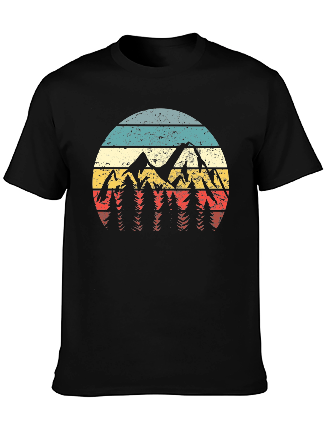 Retro Mountainscape Graphic Tee - Adventure Ready