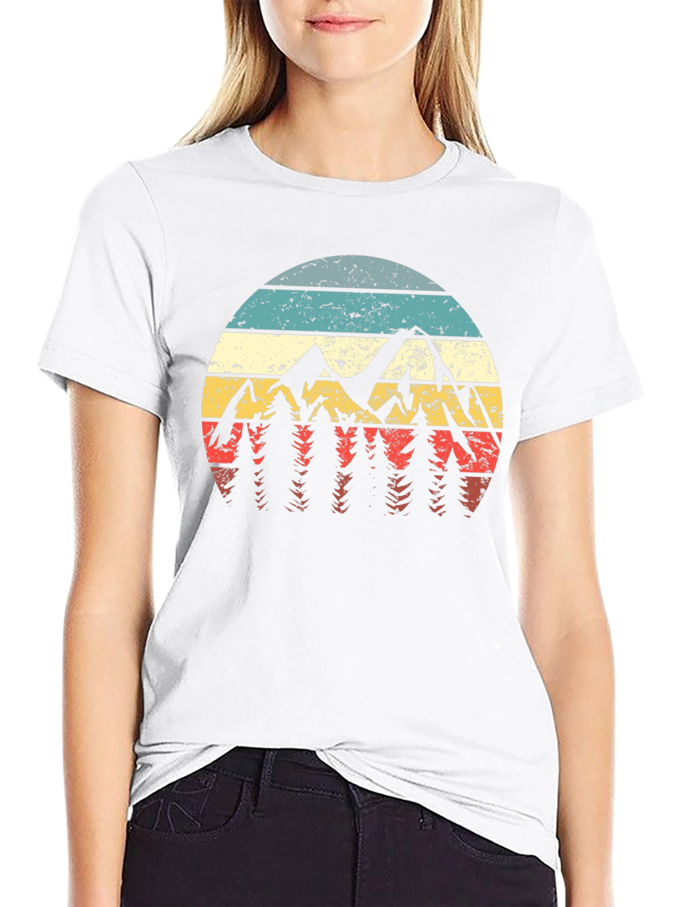 Retro Mountainscape Graphic Tee - Adventure Ready