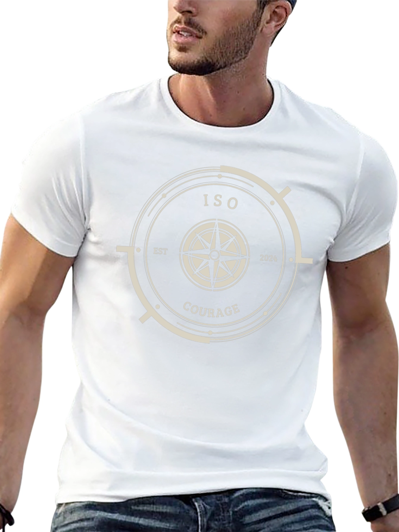 ISO Courage Compass Graphic Tee - Black