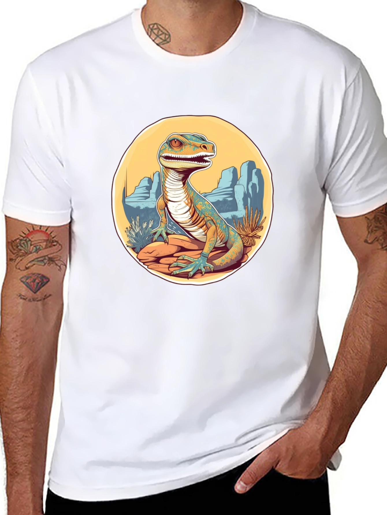 Dino Desert T-Shirt - Black