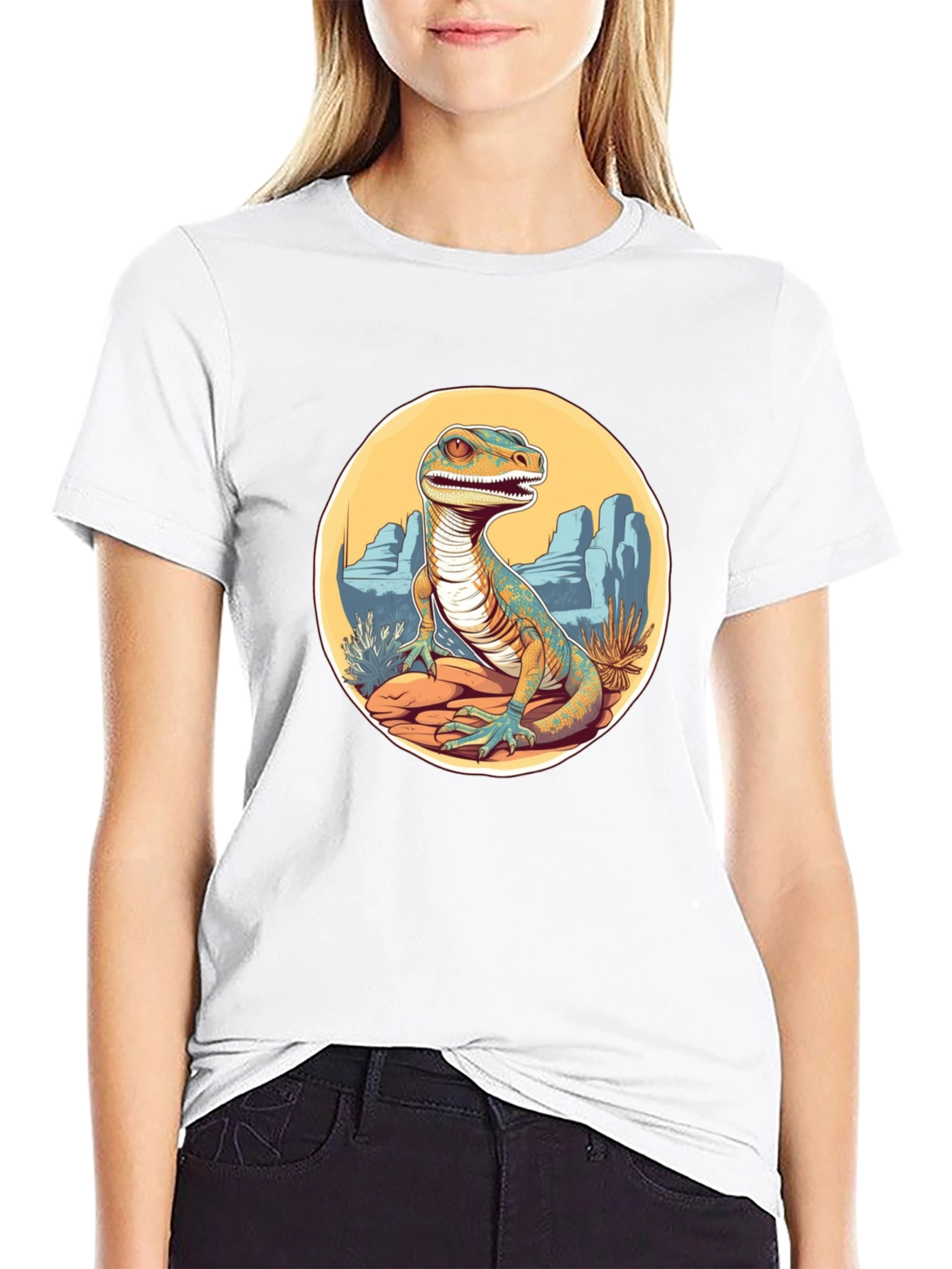 Dino Desert T-Shirt - Black