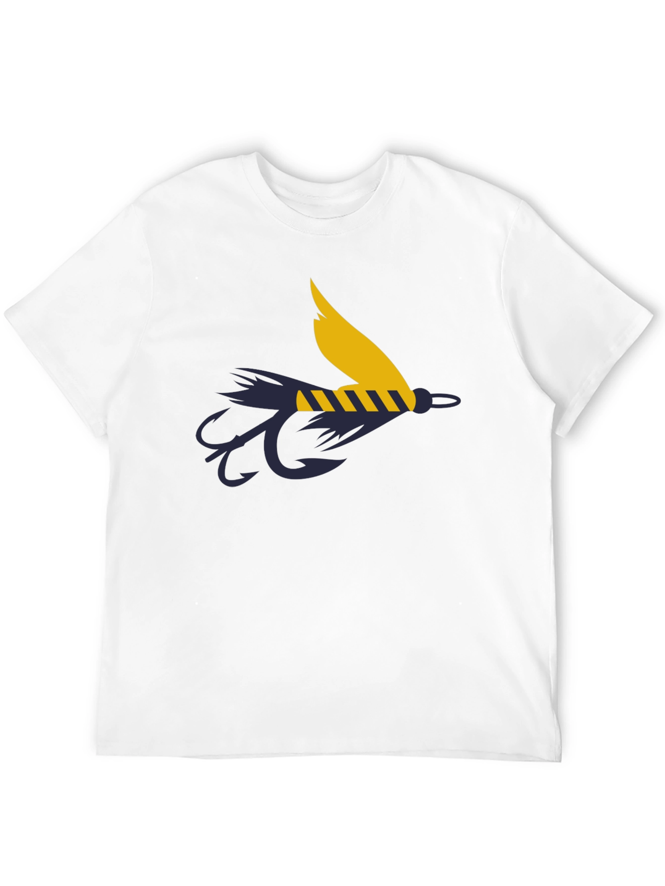 Fly Fishing Lure Graphic Tee - Anglers Black T-Shirt