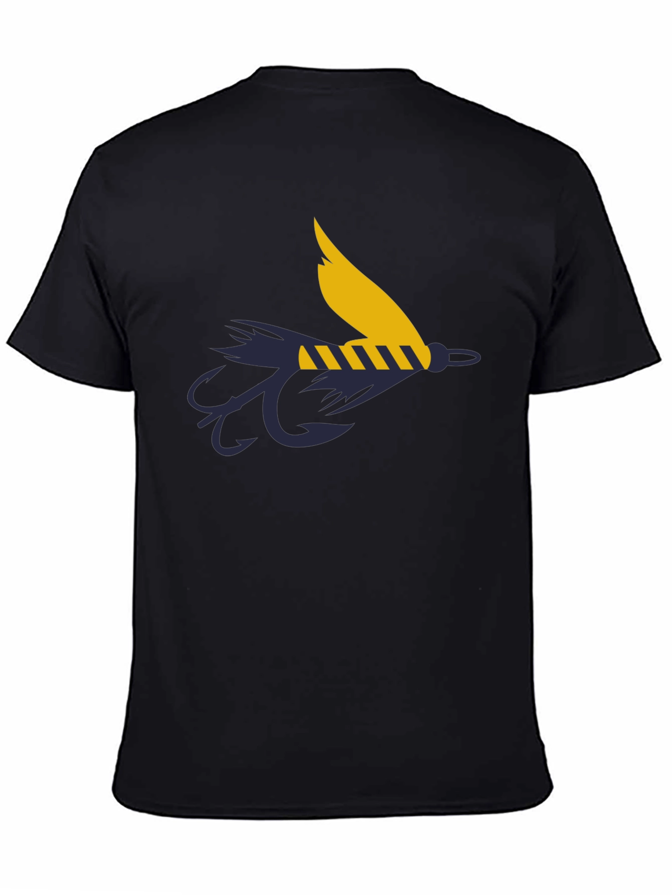 Fly Fishing Lure Graphic Tee - Anglers Black T-Shirt