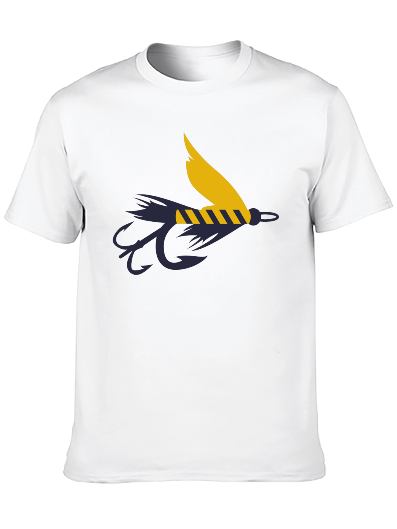 Fly Fishing Lure Graphic Tee - Anglers Black T-Shirt