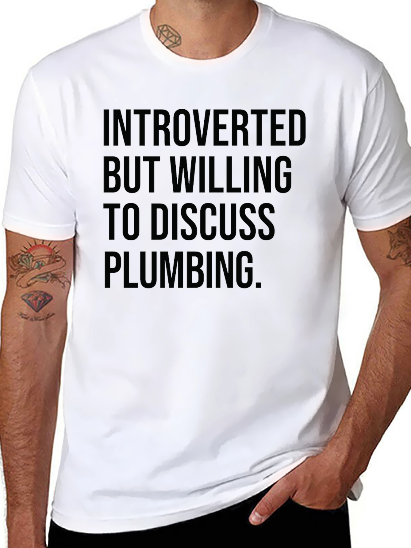 Introverted Plumbing Humor T-Shirt