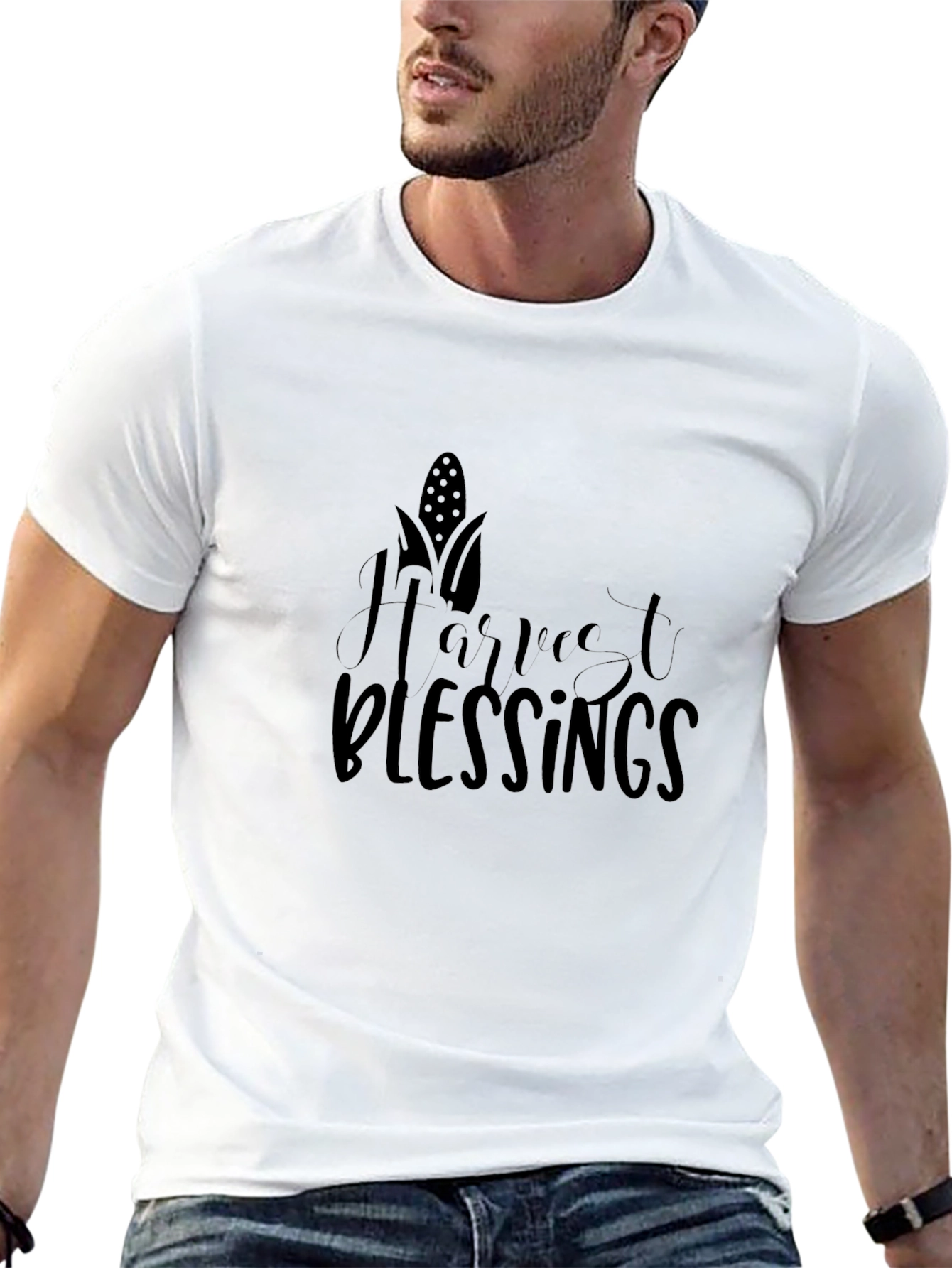 Harvest Blessings Graphic Tee - Black