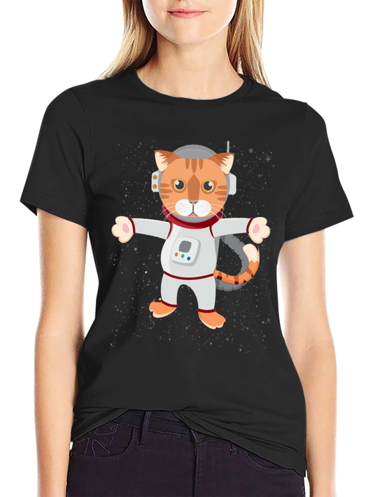 Astronaut Cat Graphic T-Shirt - Unisex