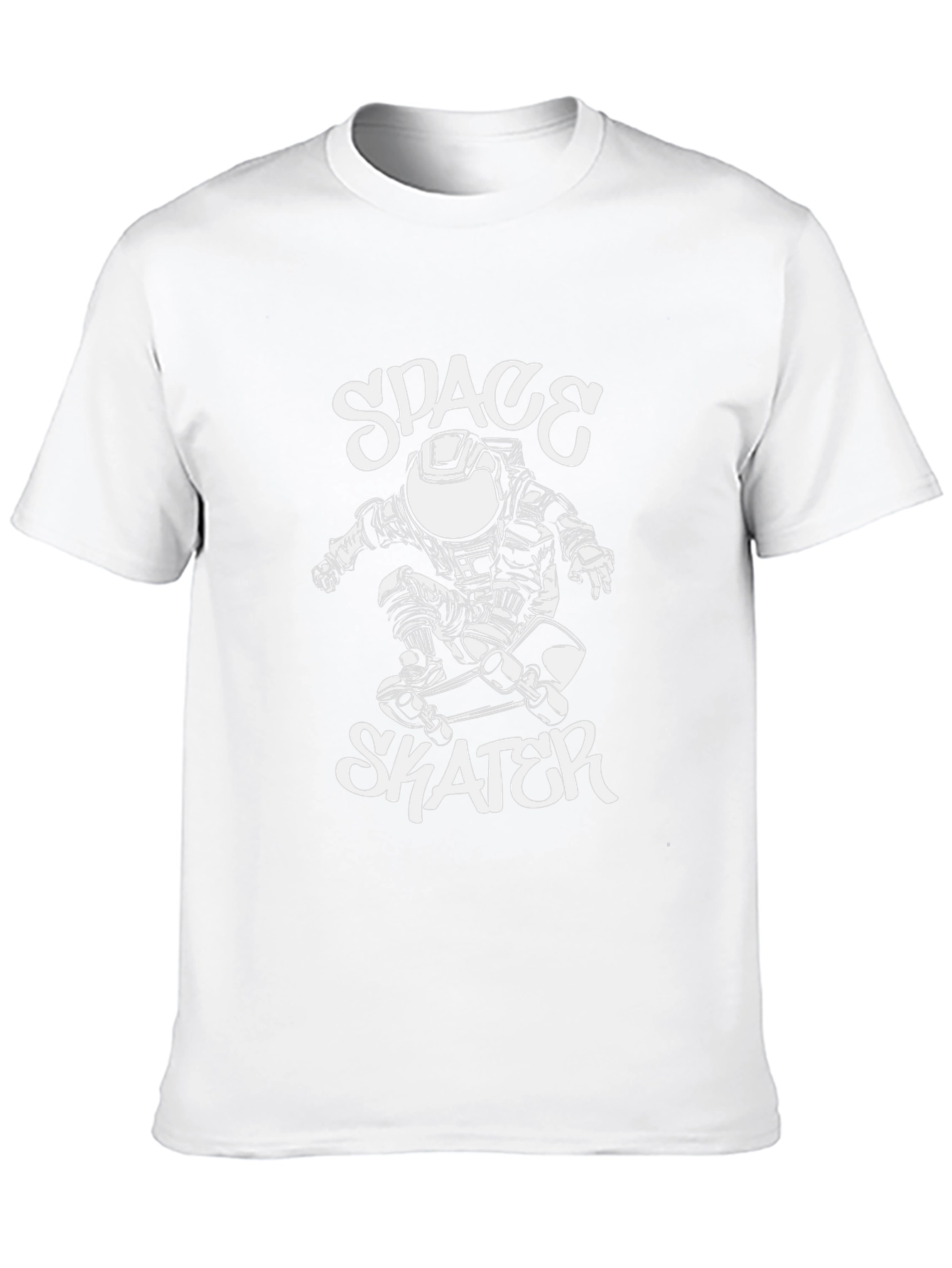 Space Skater Graphic Tee - Cool Black T-Shirt