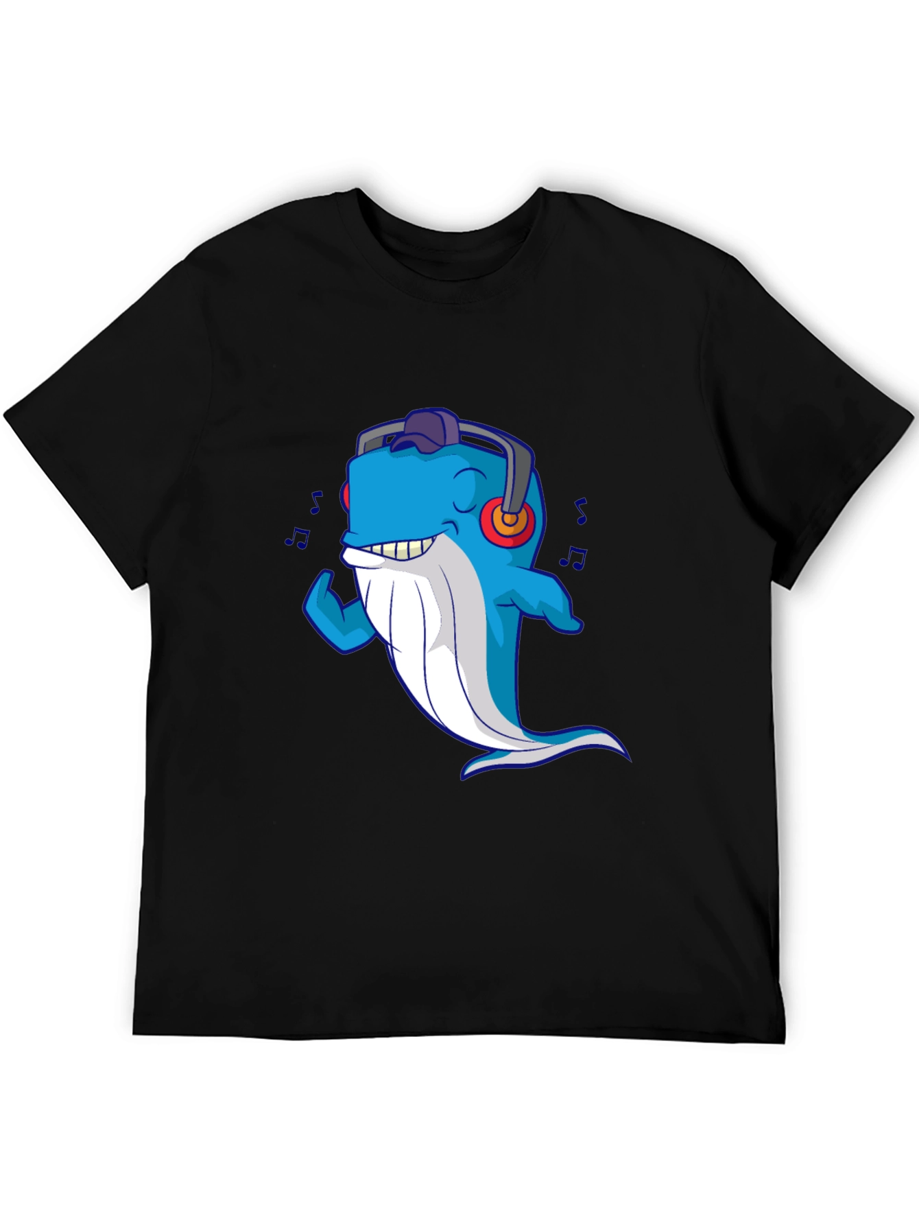 Cool Whale Graphic Tee - Mens Black T-Shirt