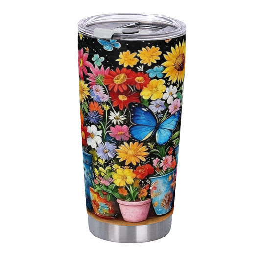 African Safari Wild Animal Water Reflection 20oz Wildlife Tumbler