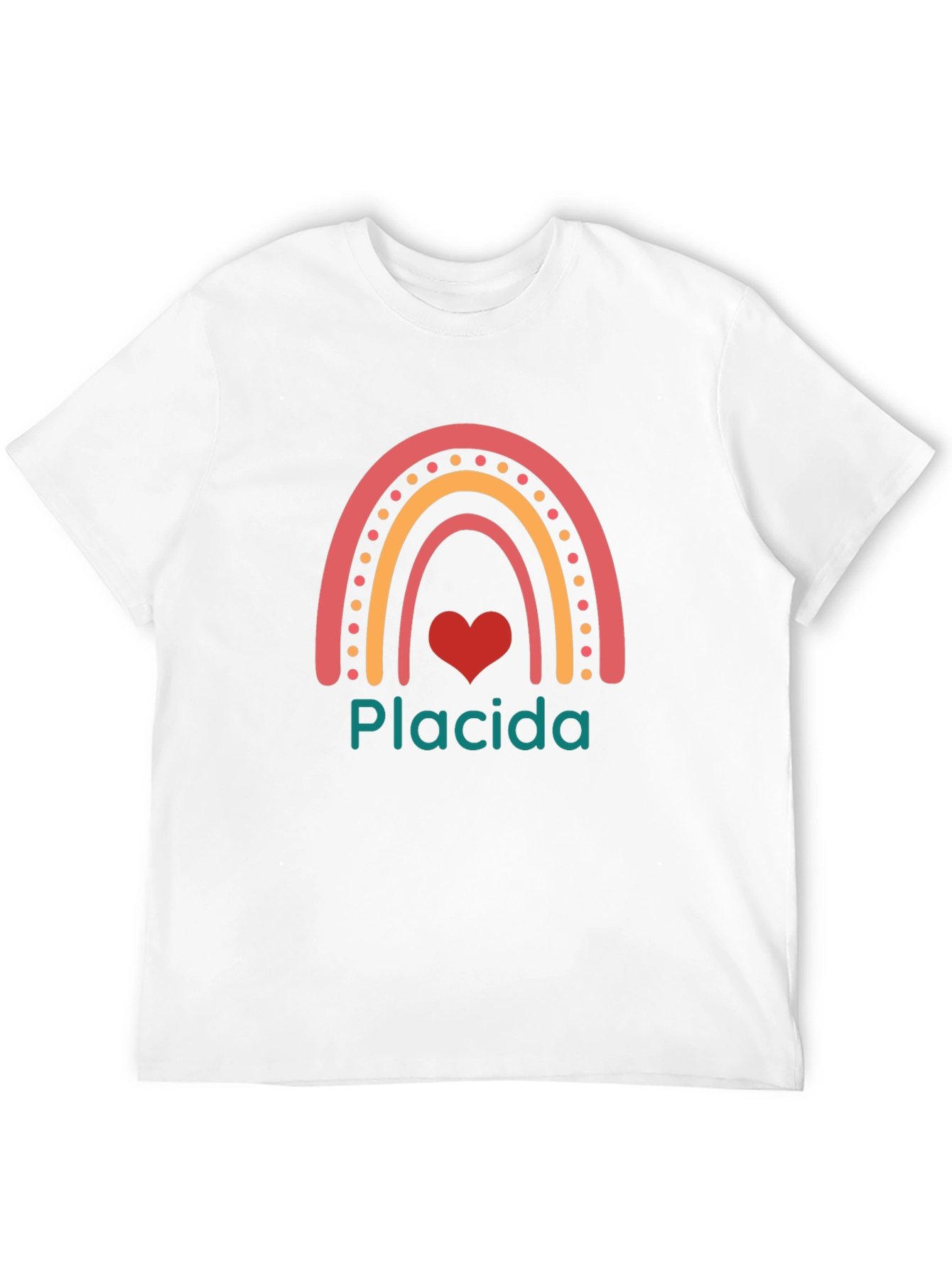 Placida Rainbow Heart Graphic Tee - Black