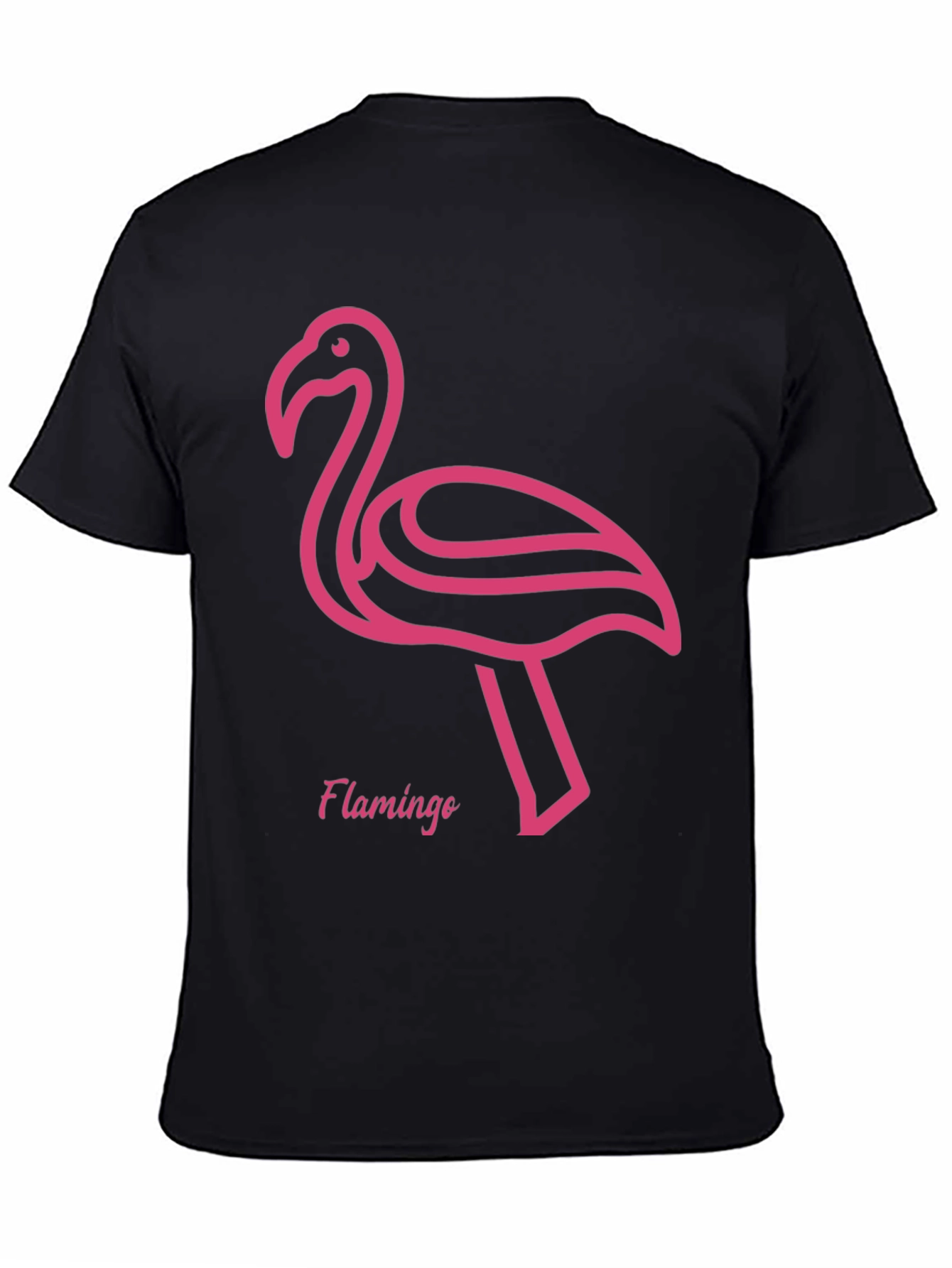 Pink Flamingo Graphic Tee - Stylish Black T-Shirt