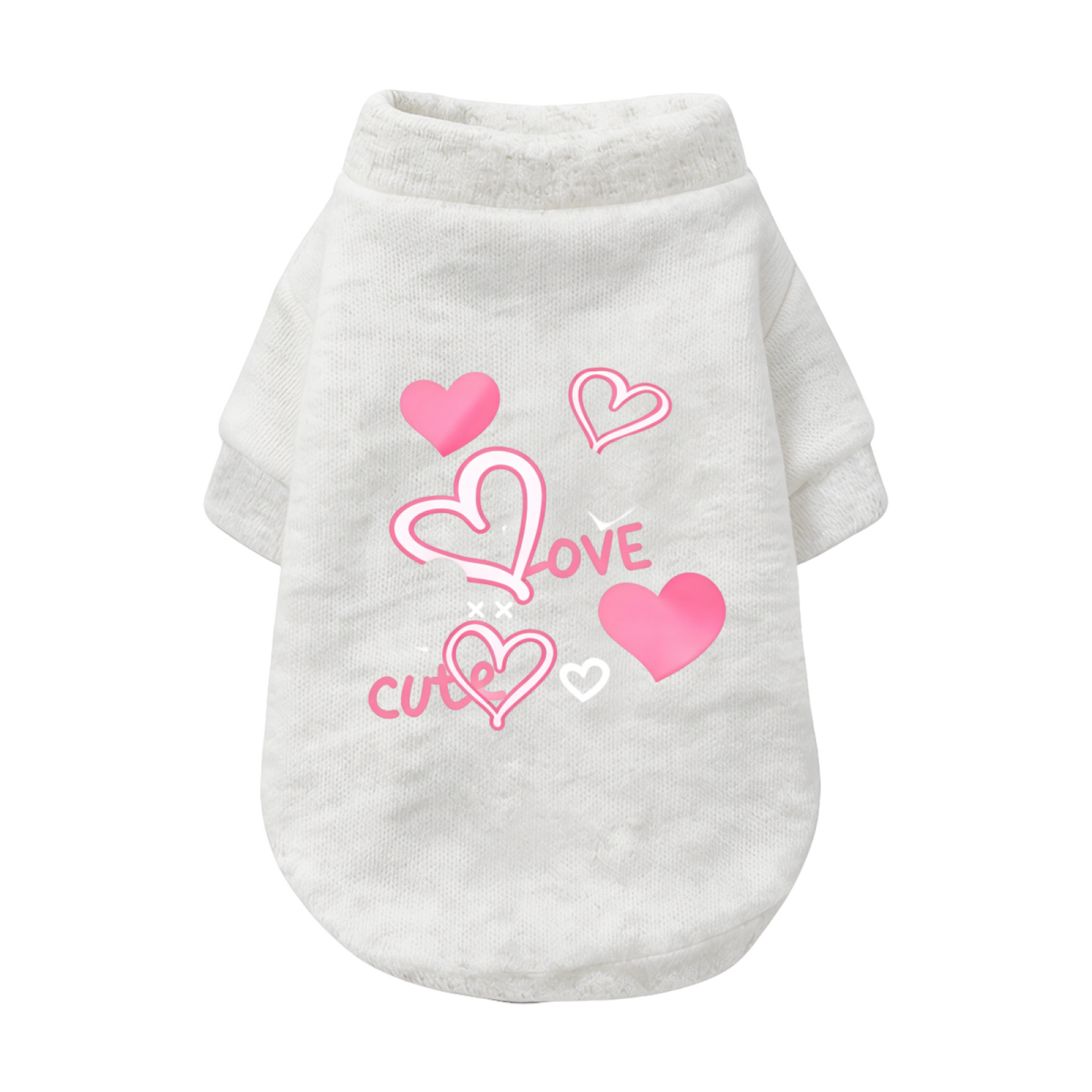 Trendy LOVE Letter X Pattern Pet Cardigan Sweater