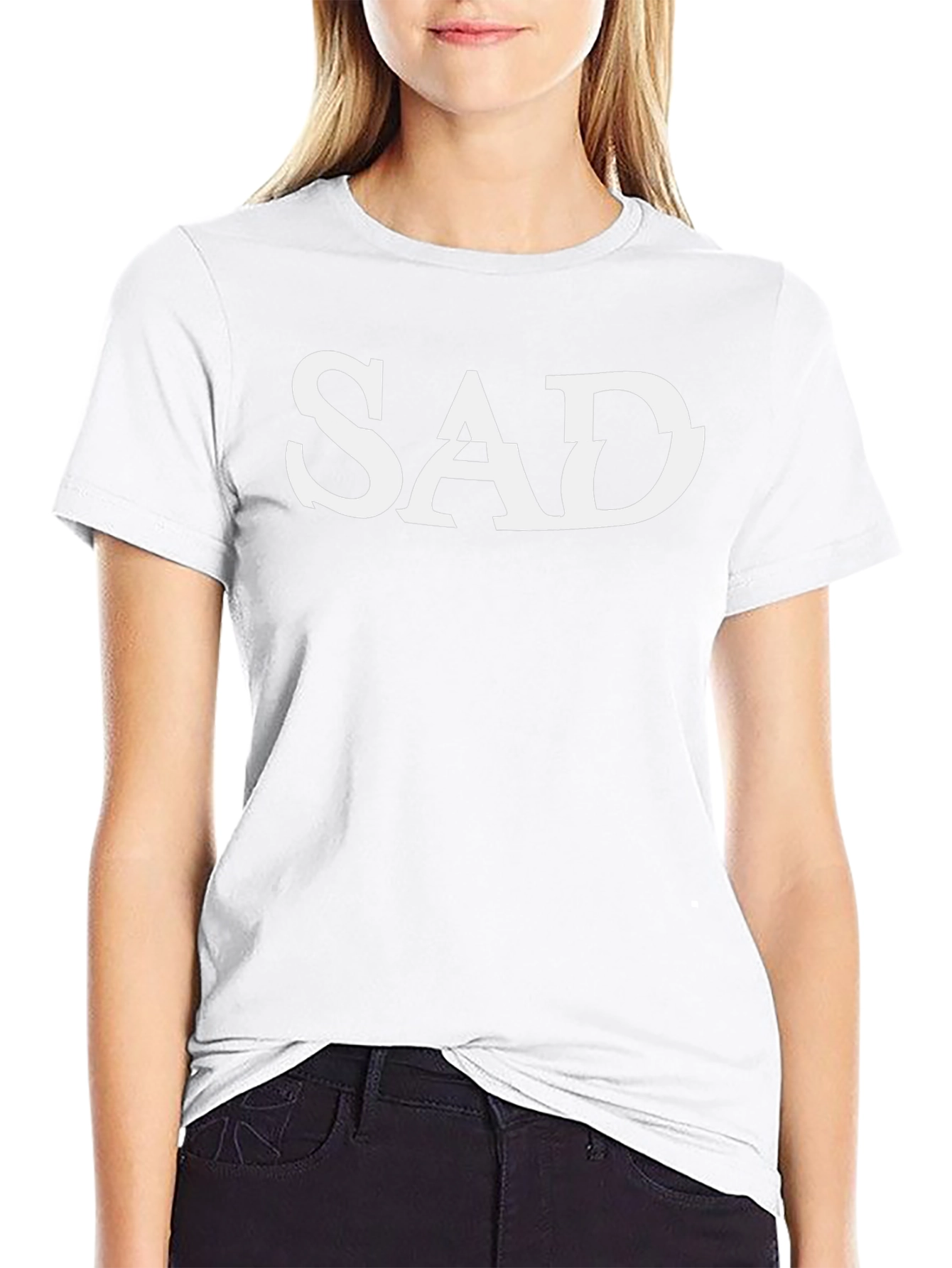 SAD Graphic T-Shirt - Unisex Black Cotton Tee