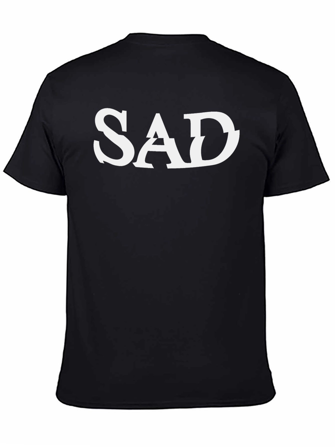 SAD Graphic T-Shirt - Unisex Black Cotton Tee