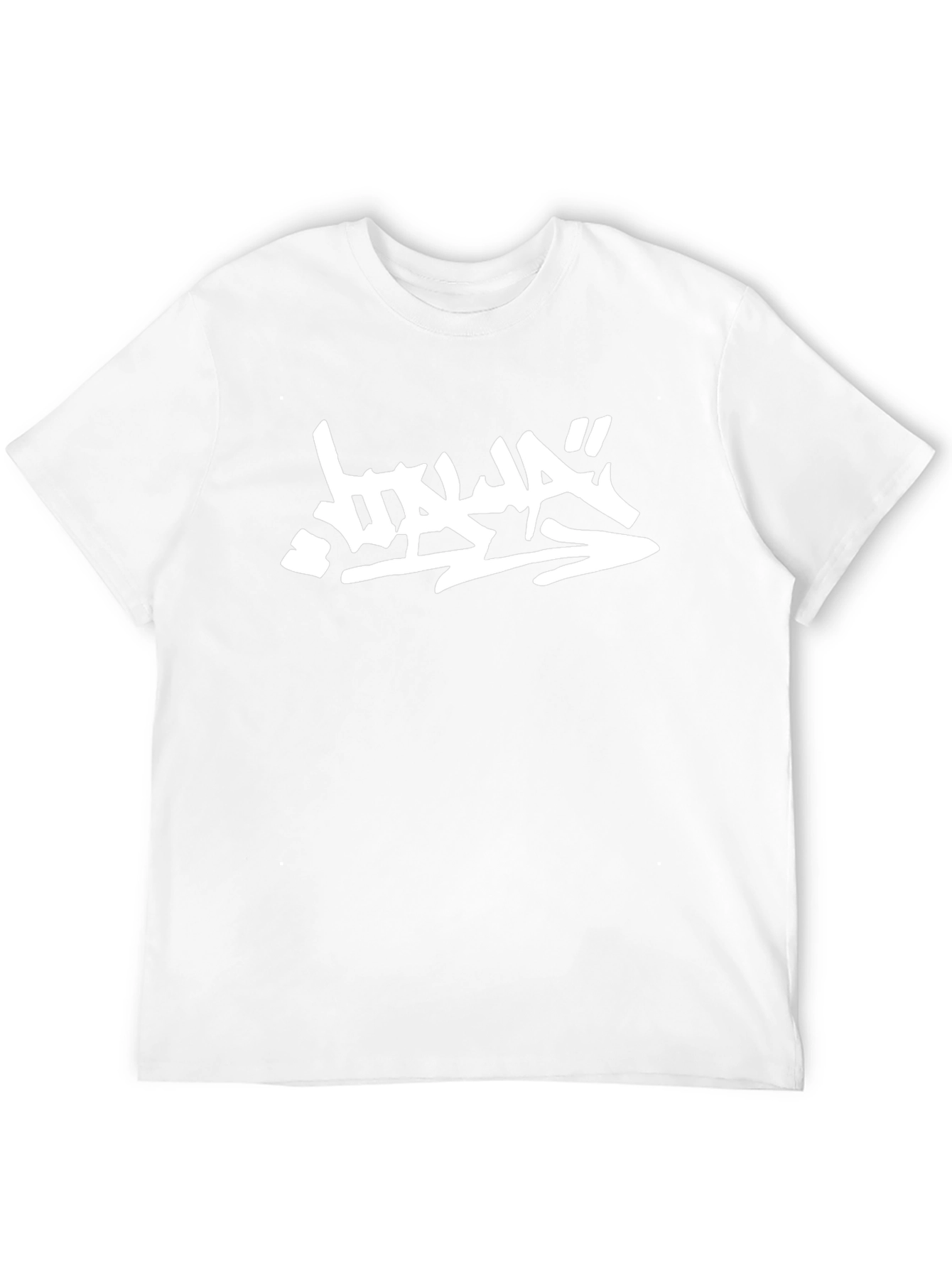 Black Graphic Tee with White Judas Print