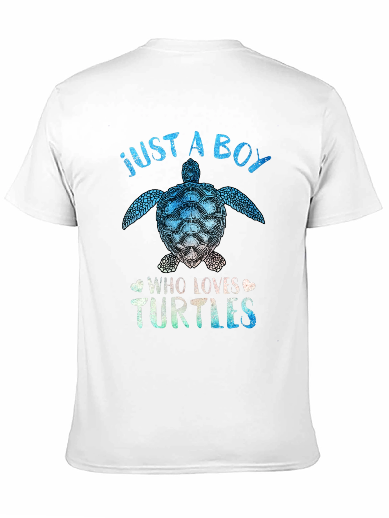Just A Boy Who Loves Turtles Black Graphic Tee