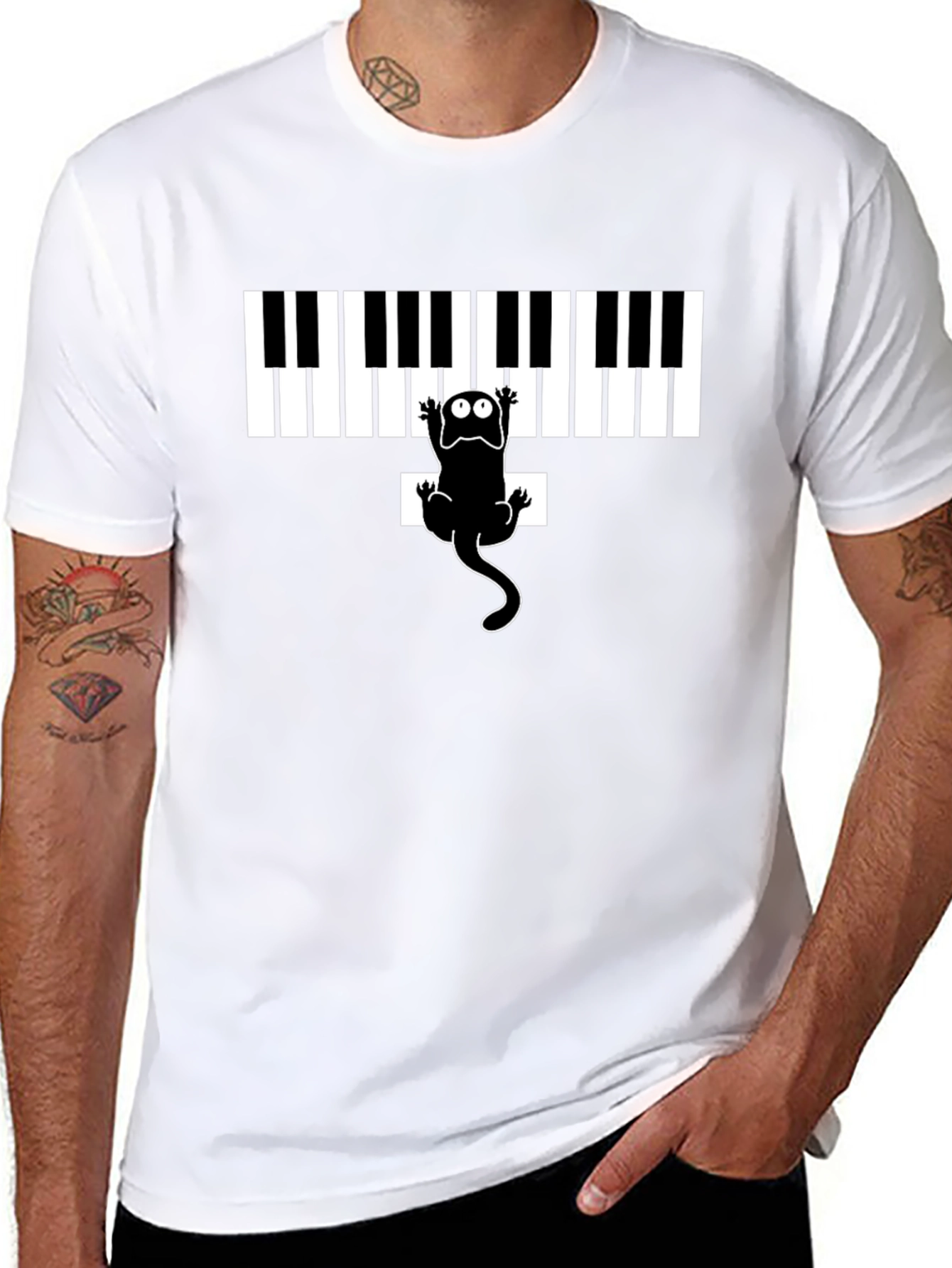 Piano Lizard Tee - Unique Musical Graphic Shirt