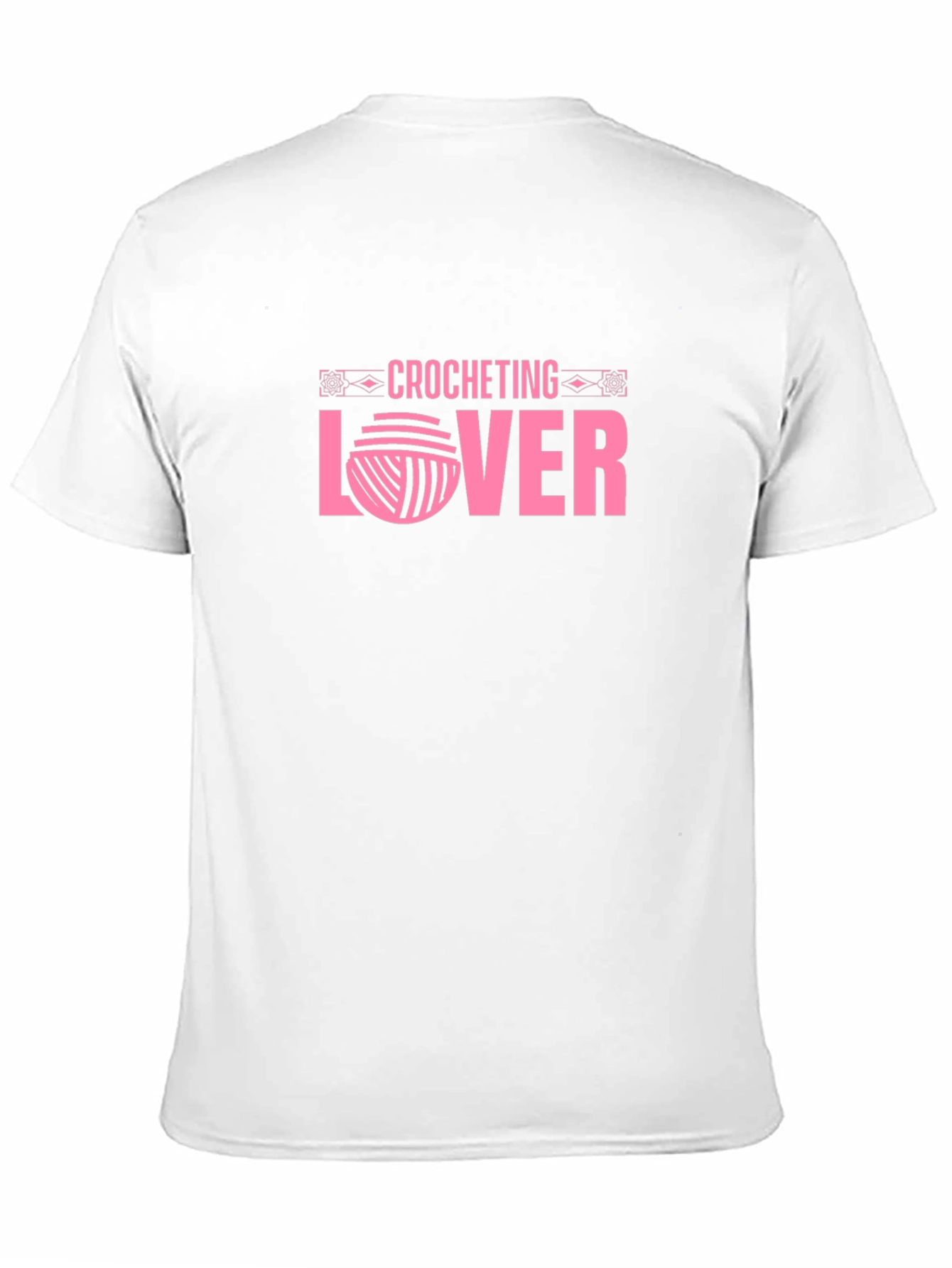 Crocheting Lover Graphic T-Shirt - Pink on Black