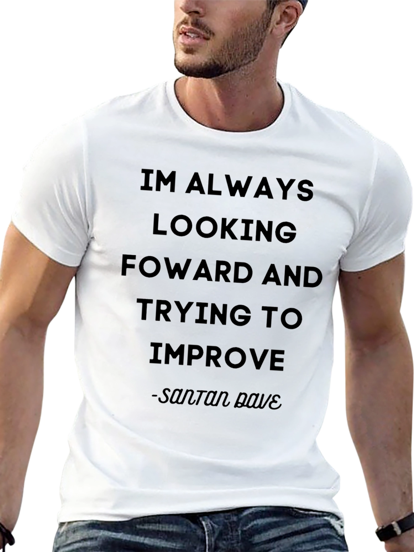 Inspirational Santan Dave Black T-Shirt