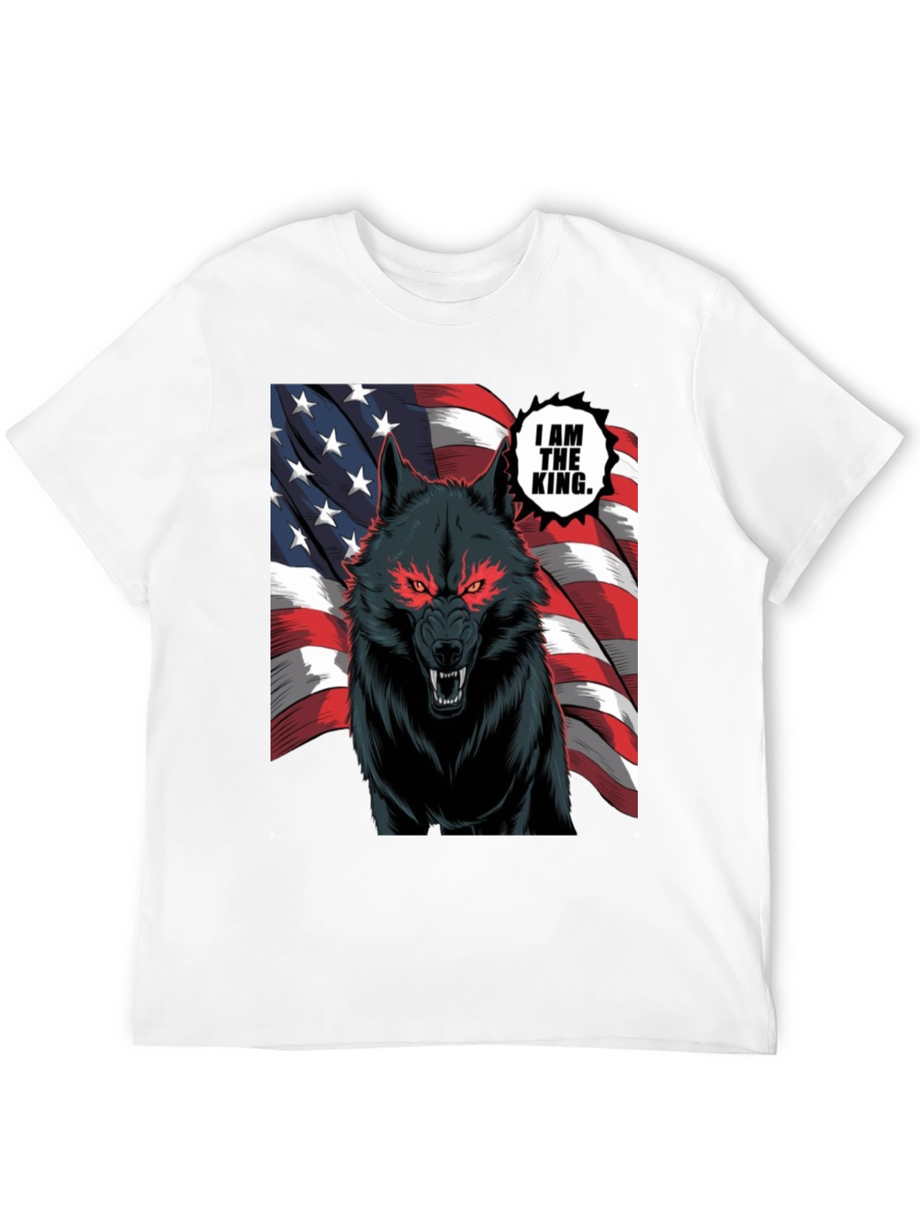 American Wolf King Graphic T-Shirt