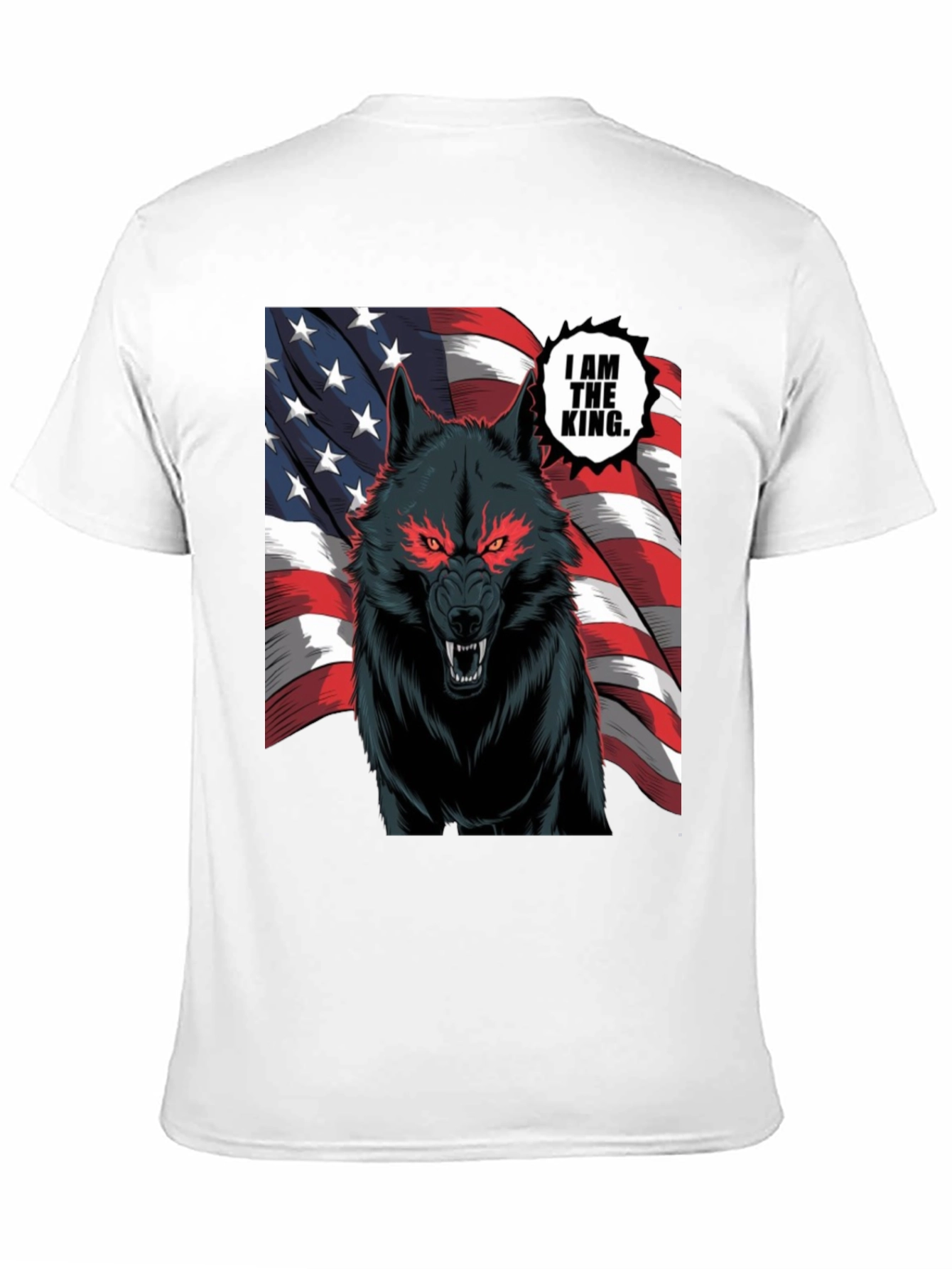 American Wolf King Graphic T-Shirt
