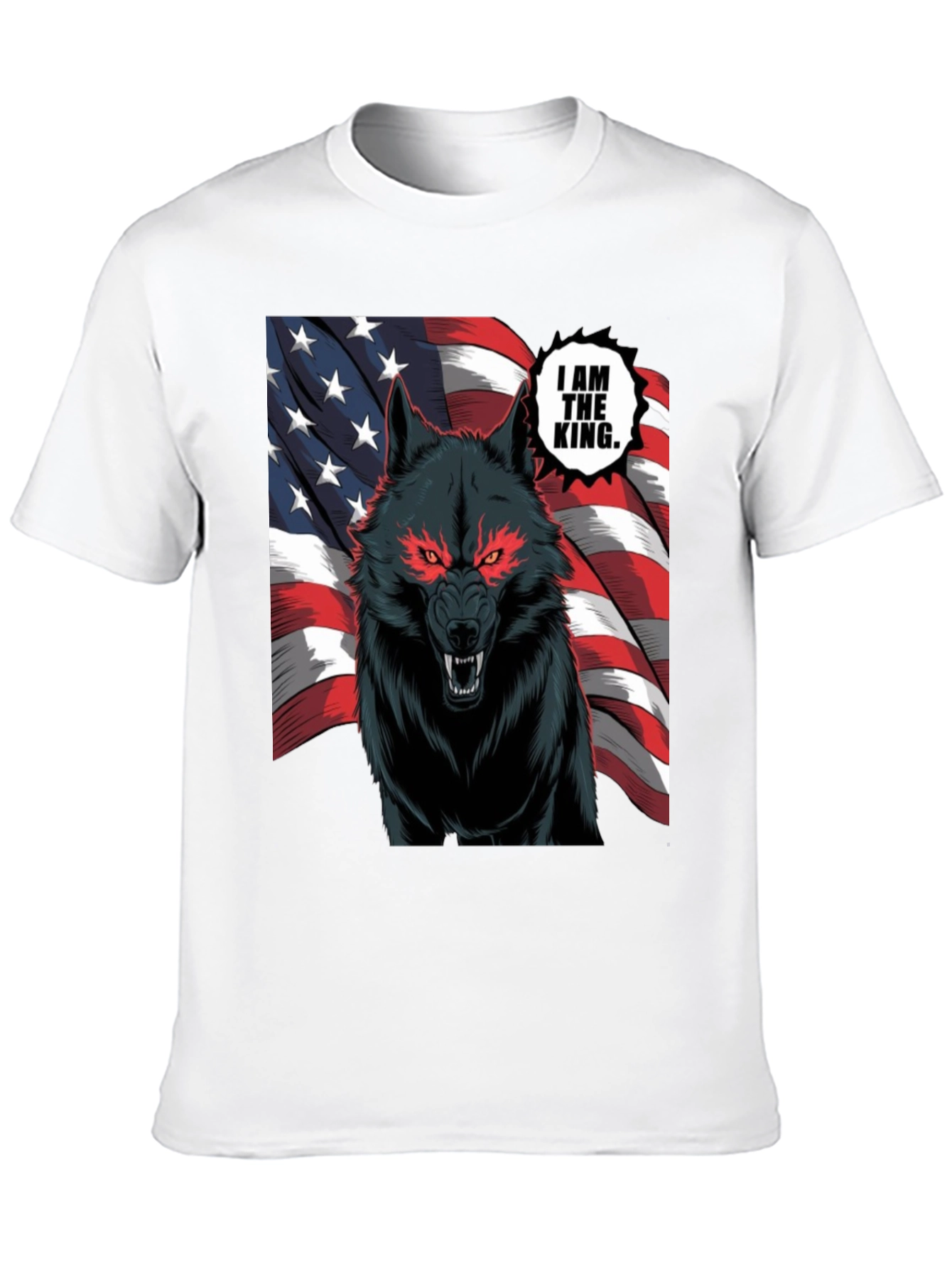 American Wolf King Graphic T-Shirt