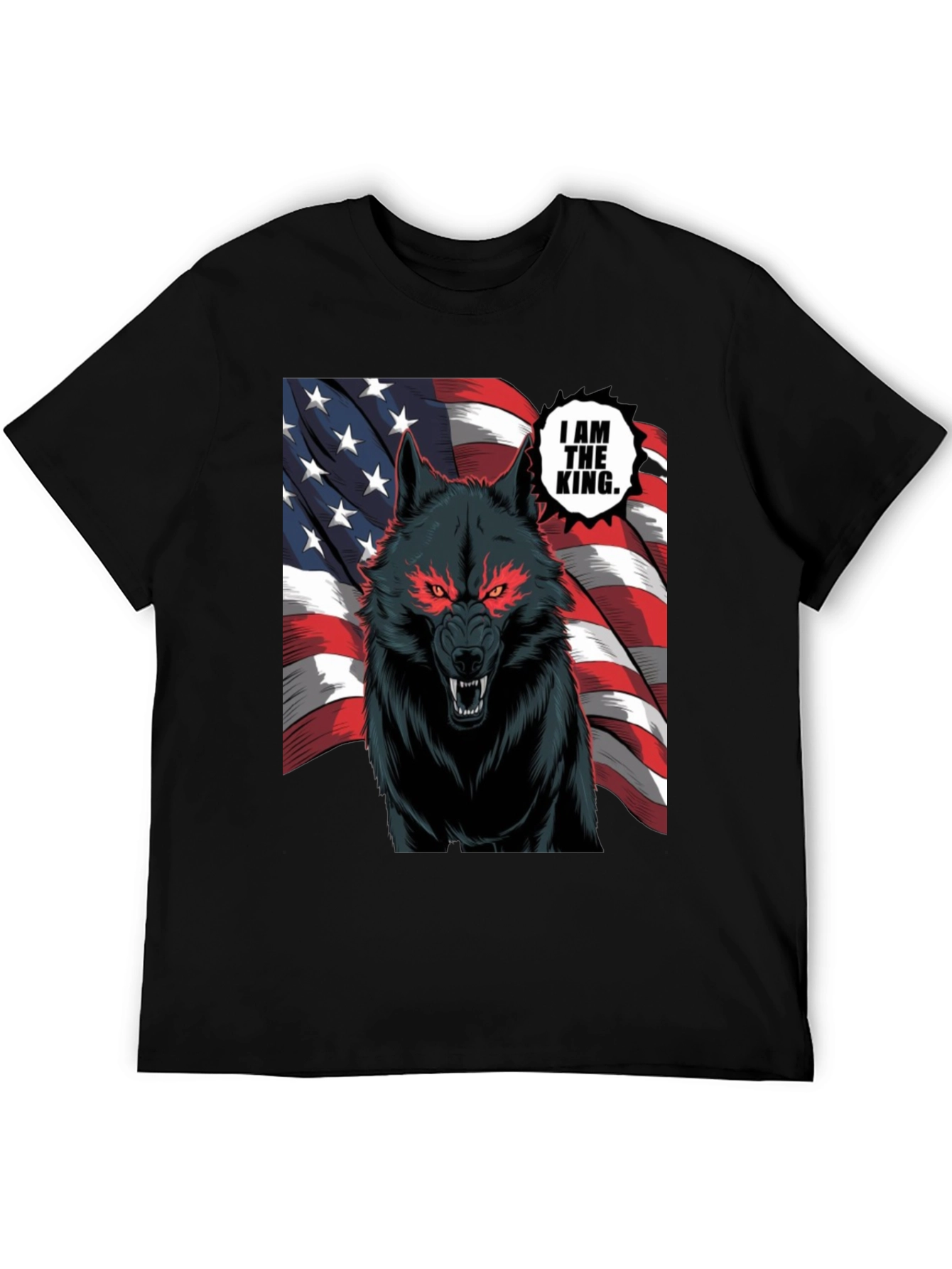 American Wolf King Graphic T-Shirt
