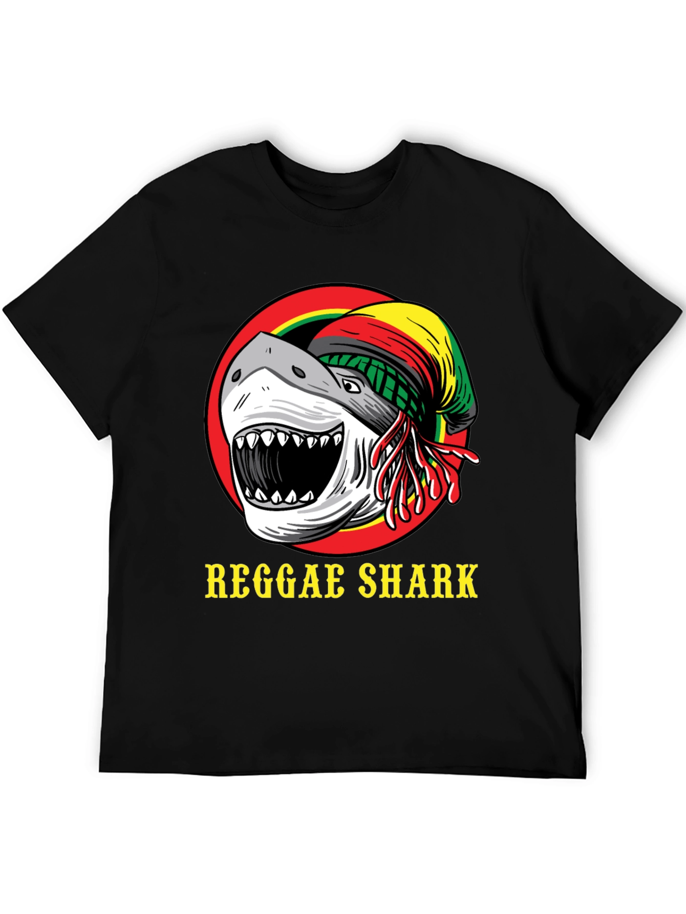 Reggae Shark T-Shirt - Black