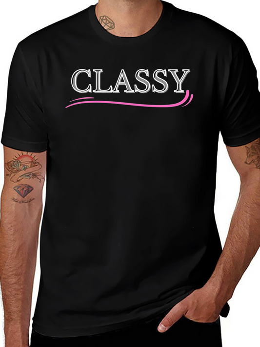 Classy Tee: Stylish Black Graphic T-Shirt