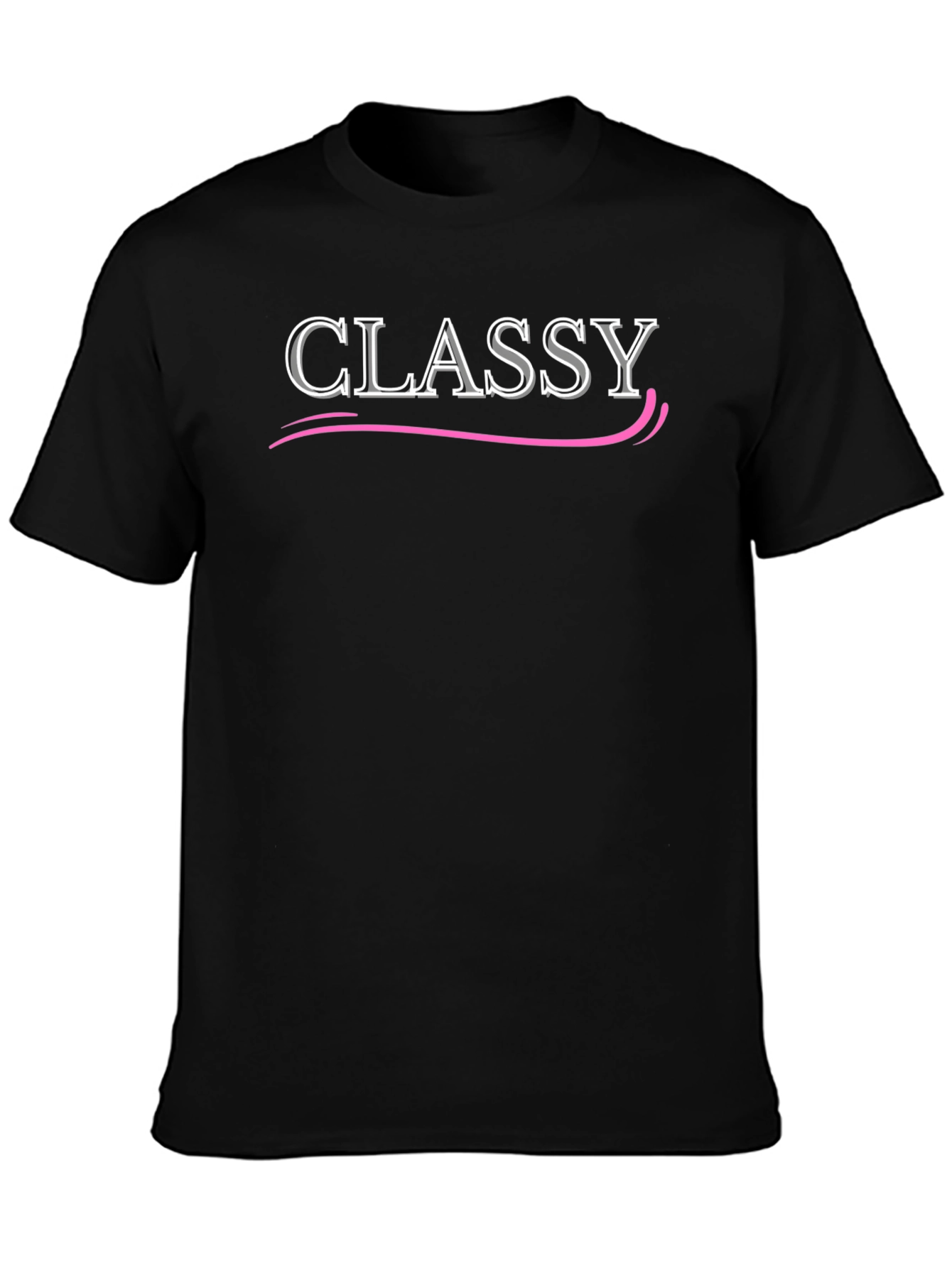 Classy Tee: Stylish Black Graphic T-Shirt