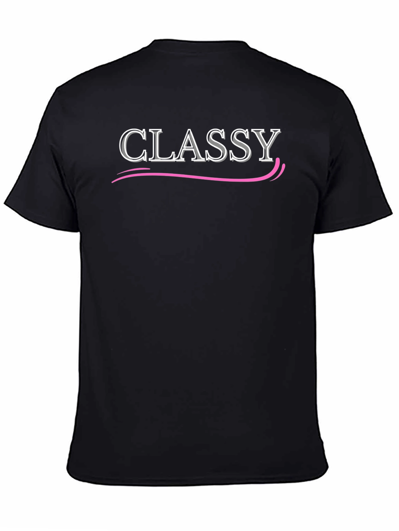 Classy Tee: Stylish Black Graphic T-Shirt