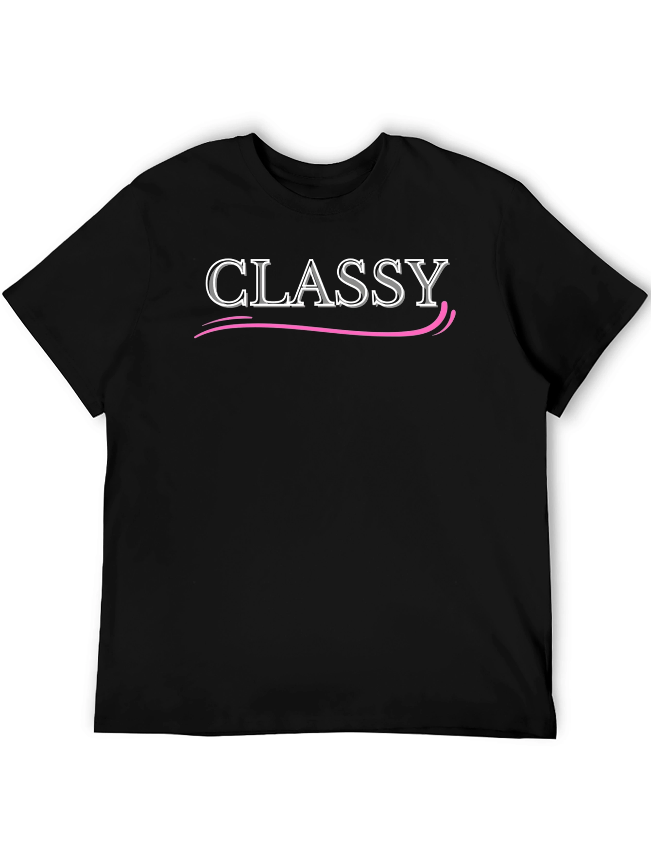 Classy Tee: Stylish Black Graphic T-Shirt