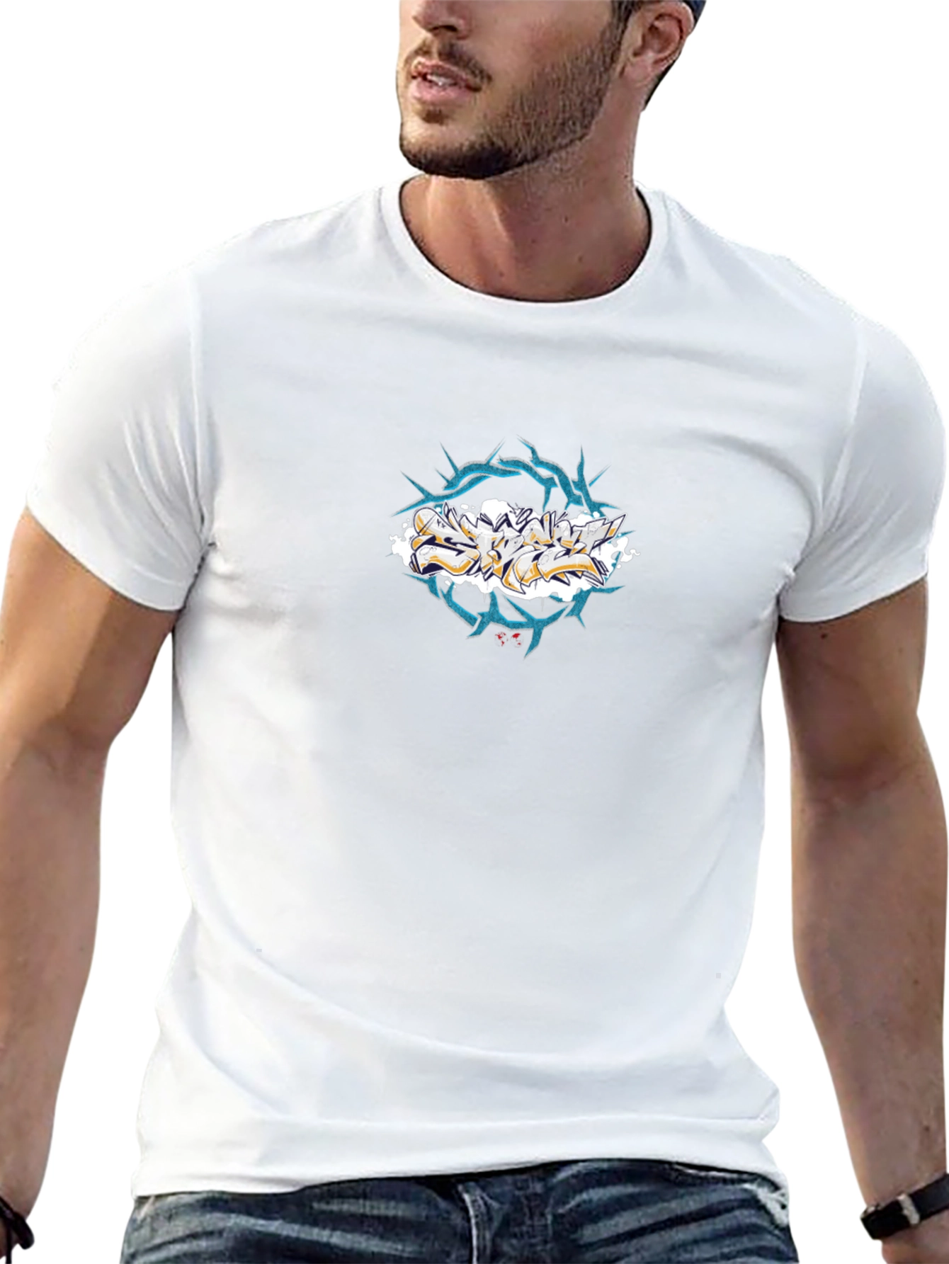 Edgy Graphic Tee - Crown Design