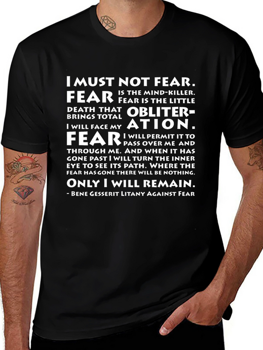 I Must Not Fear T-Shirt - Dune Litany Against Fear