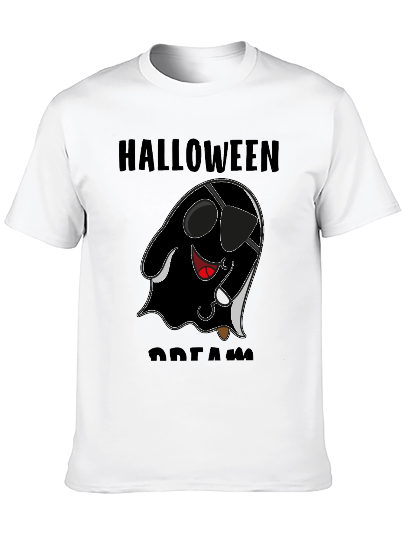 Halloween Pirate Ghost Graphic T-Shirt - Black